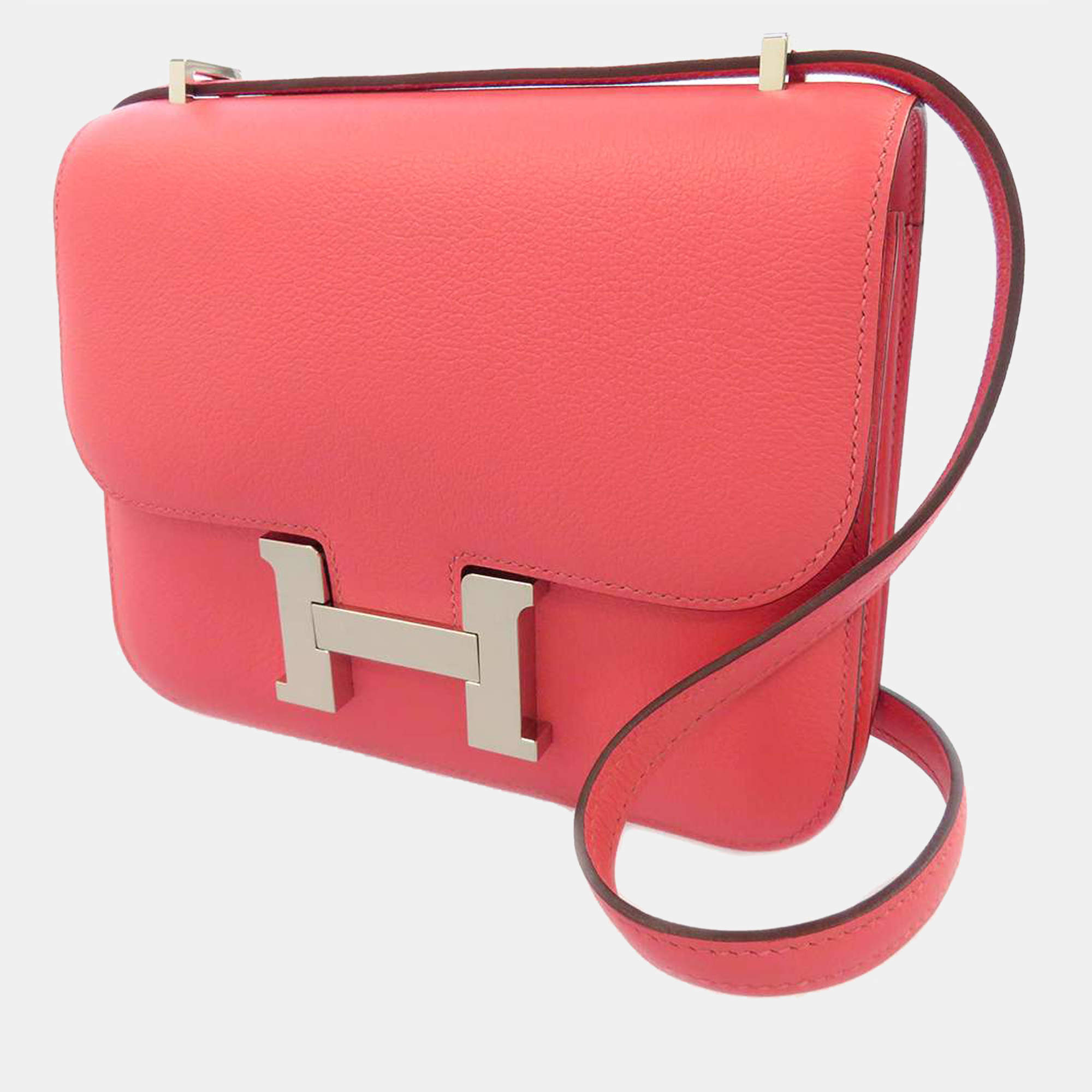 Hermes Pink Evercolor Leather Mini Constance III Shoulder Bag Hermes ...