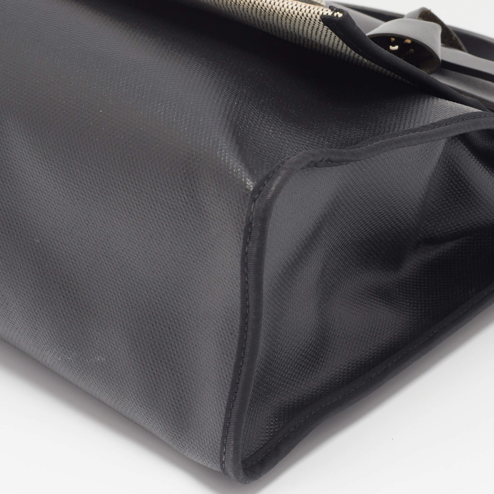 Hermès Herbag 31 Black Leather Cloth ref.230905 - Joli Closet