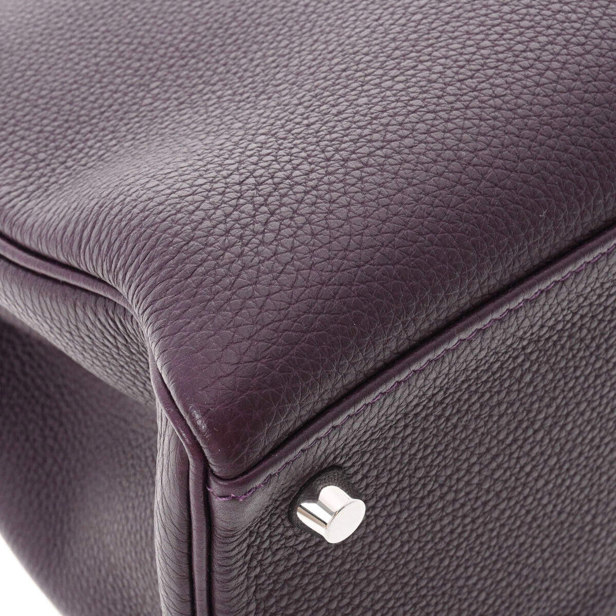 Hermes Kelly Handbag Purple Togo with Palladium Hardware 28 Purple 2066215