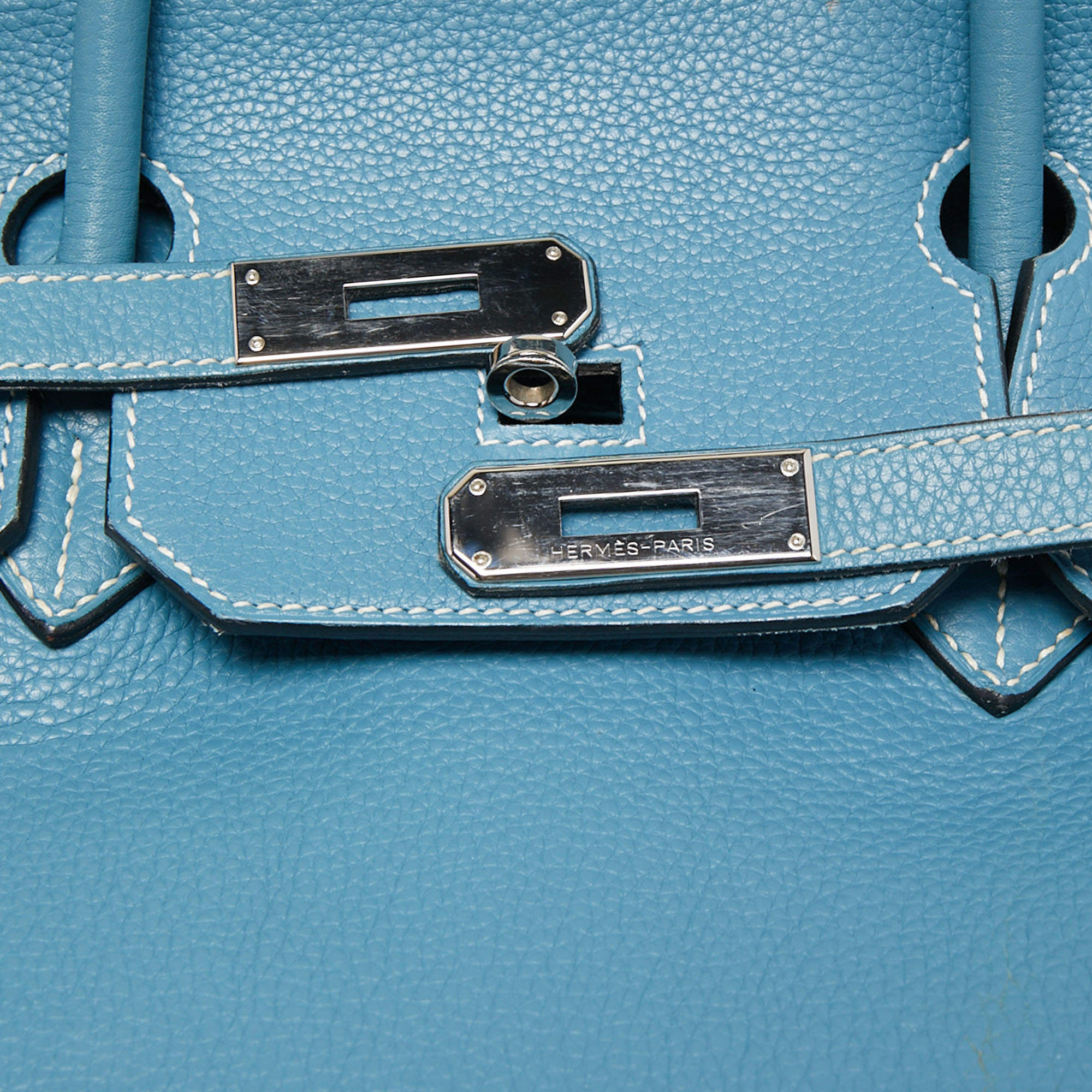 Hermes Birkin 25 Blue Jeans Togo Phw