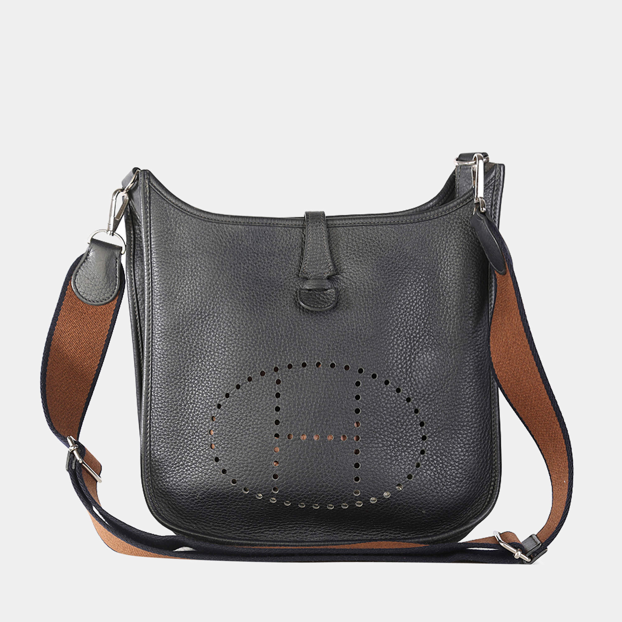 Hermes Black Togo Leather Evelyne PM Crossbody Bag