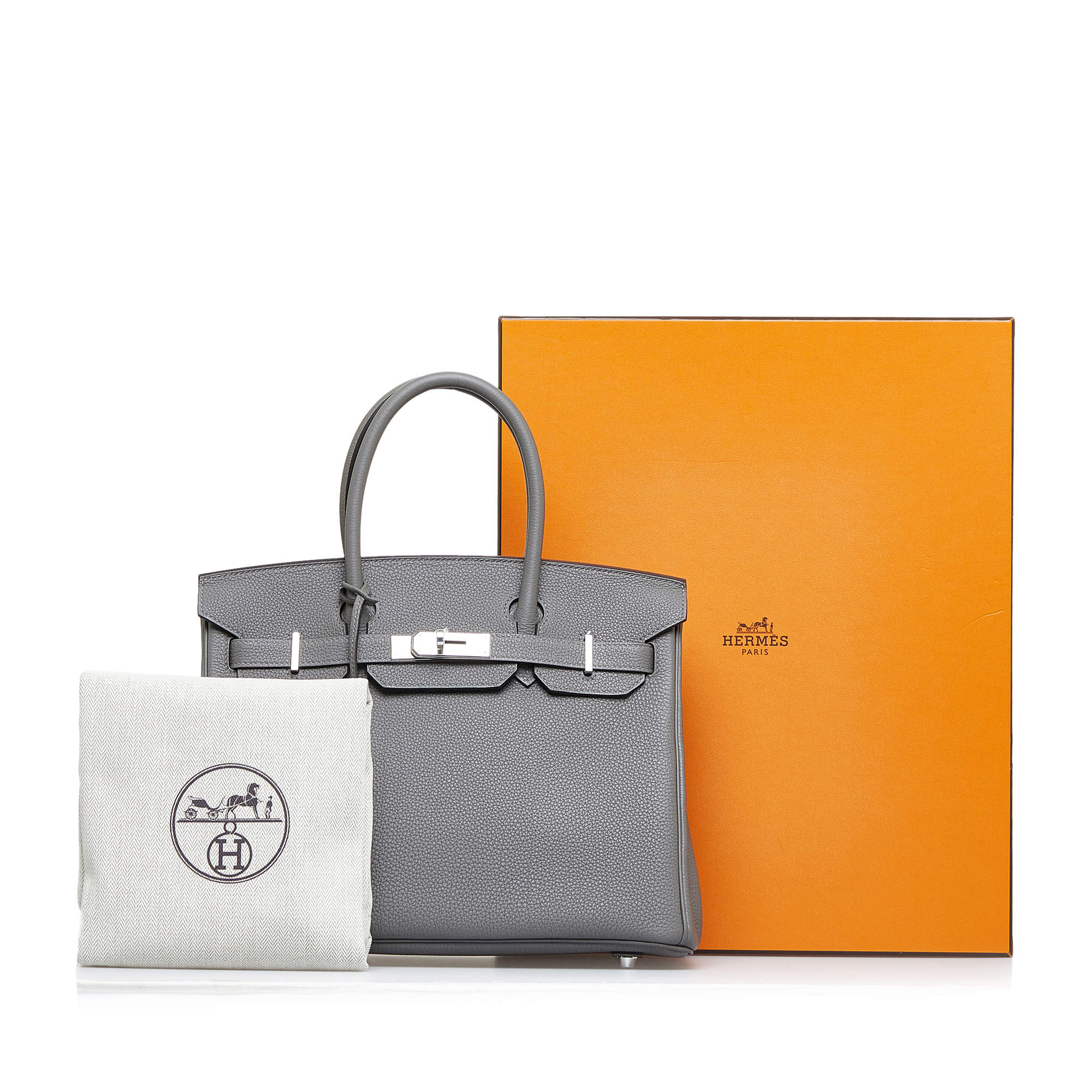 Hermes Personal Birkin bag 25 Gris mouette/ Black Epsom leather