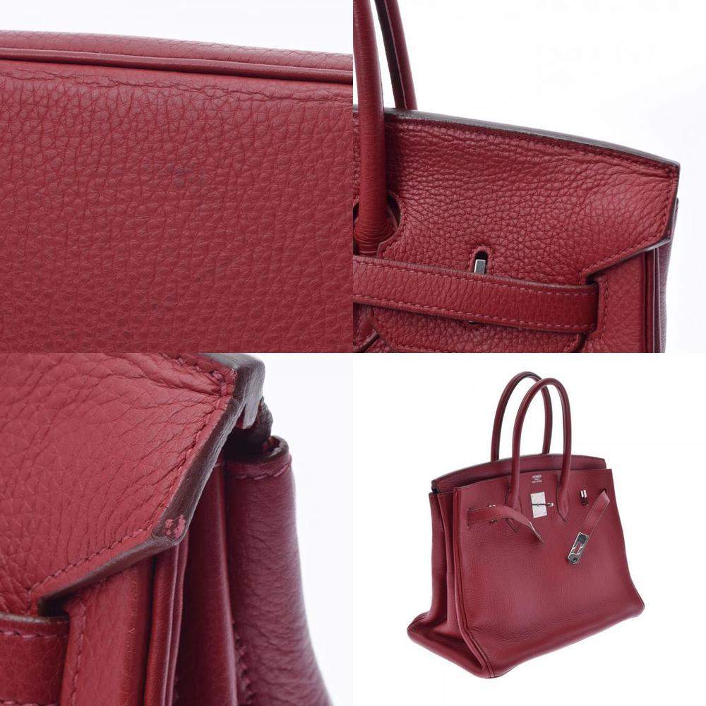 Hermès Birkin 35 Rouge Garance Clemence PHW - Luxury Helsinki