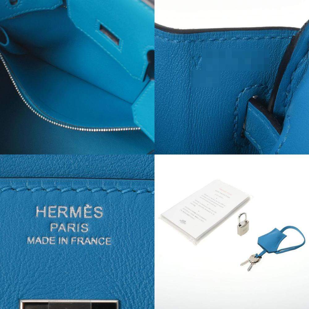 Hermes Birkin 25 Blue Frida Y Engraved (around 2020) Women's Swift