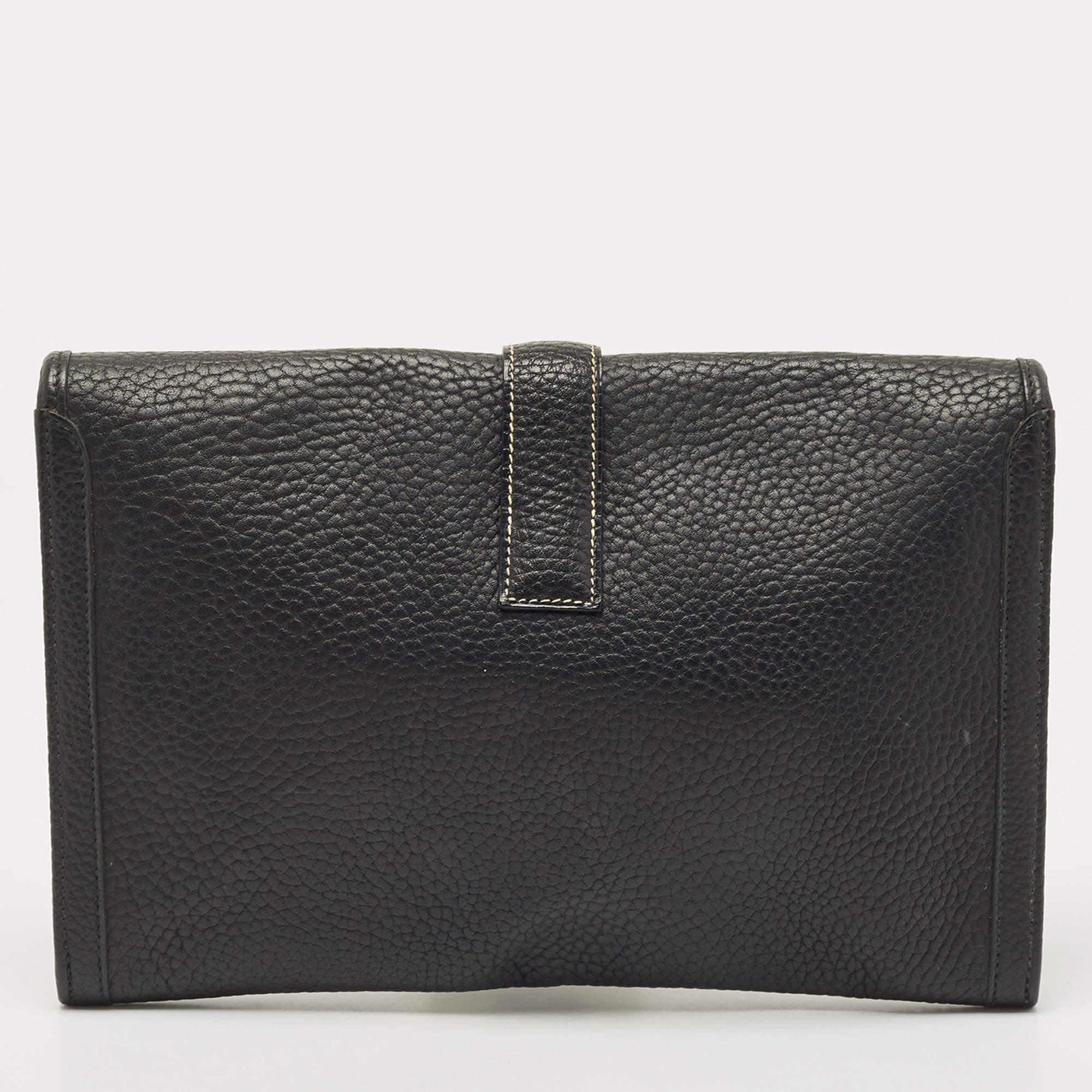 Hermes Black Swift Leather Elan 29 Jige Clutch Hermes | The Luxury Closet