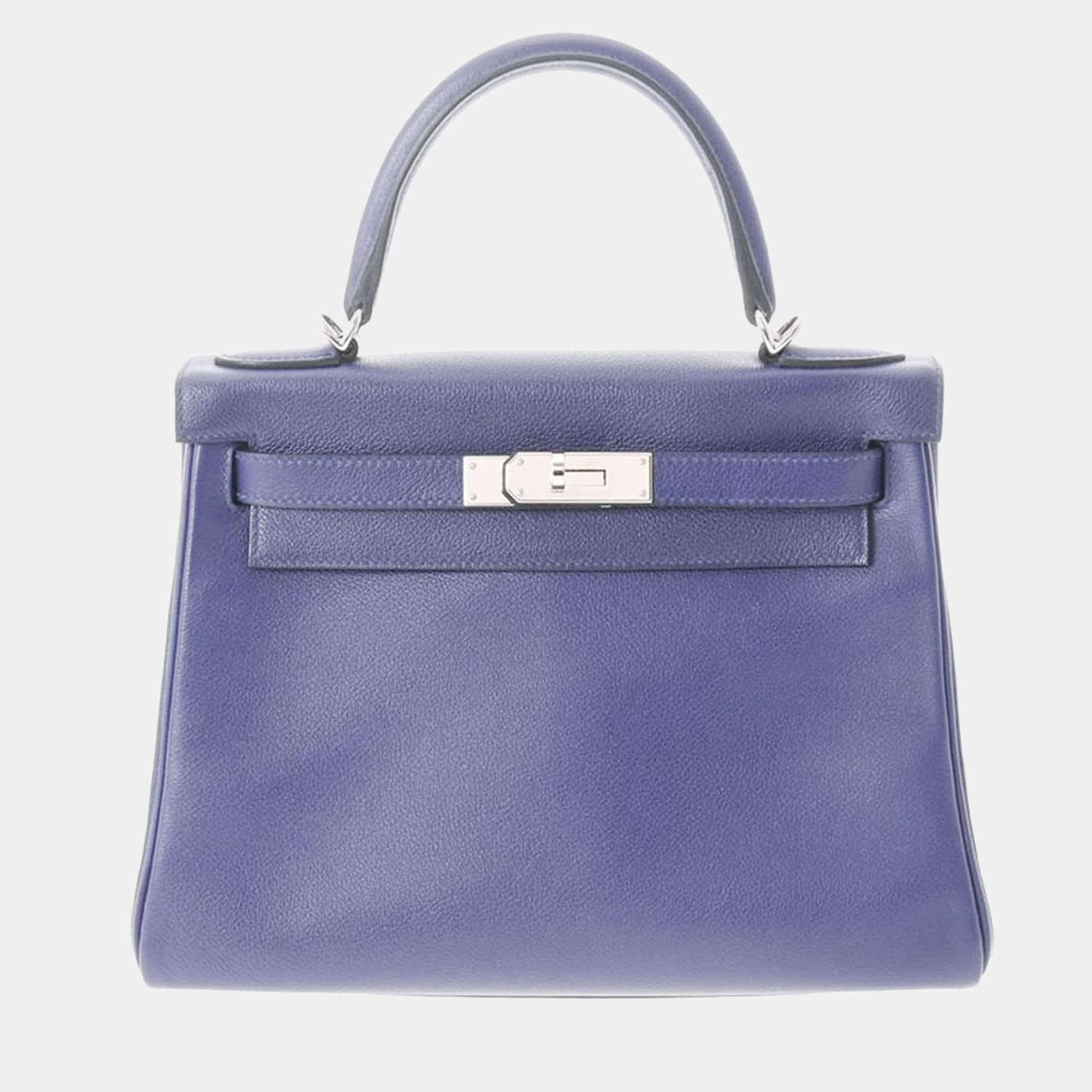 Hermes Birkin bag 25 Blue zanzibar Togo leather Silver hardware