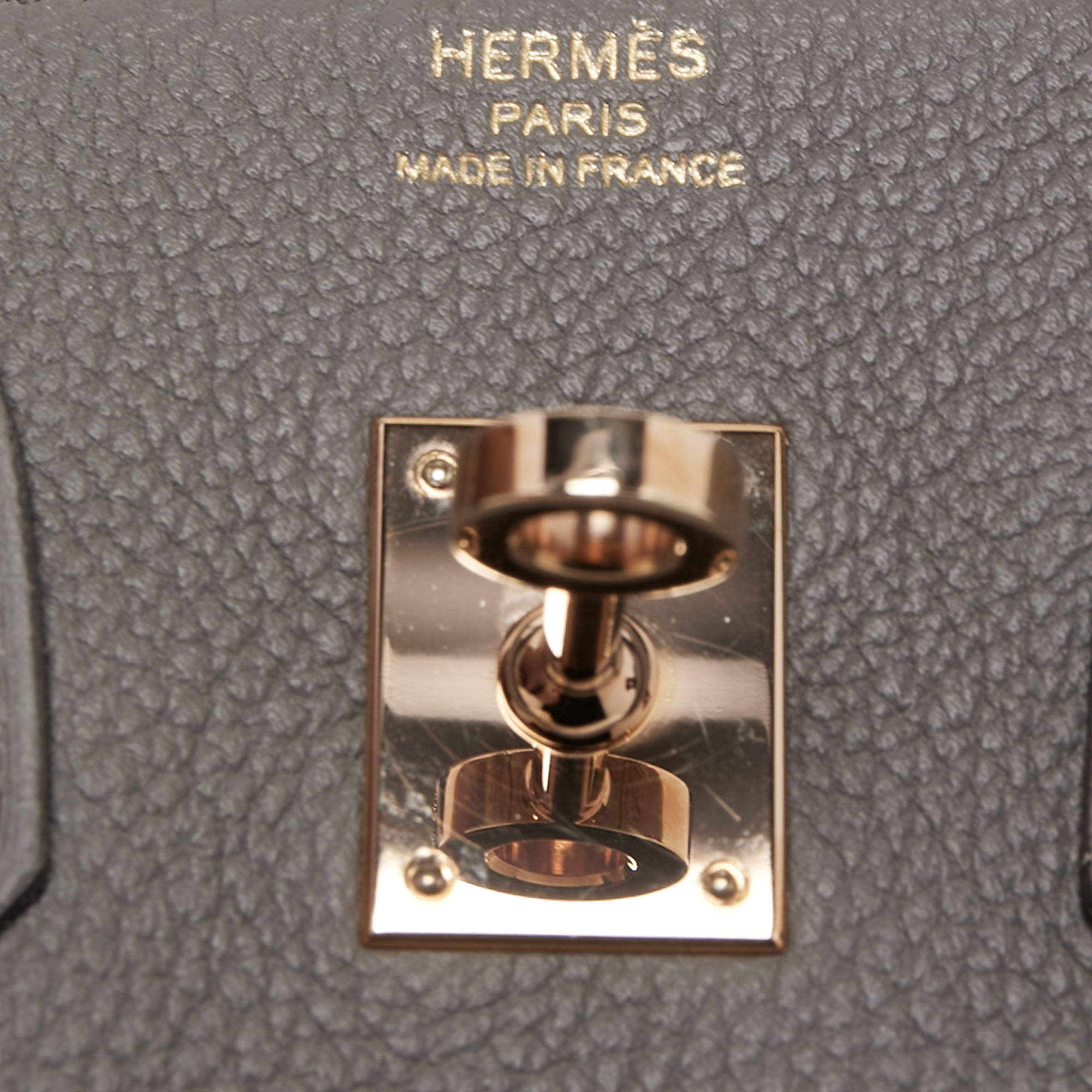 Hermès Etain Togo Leather Gold Finish Birkin 25 Bag Hermes