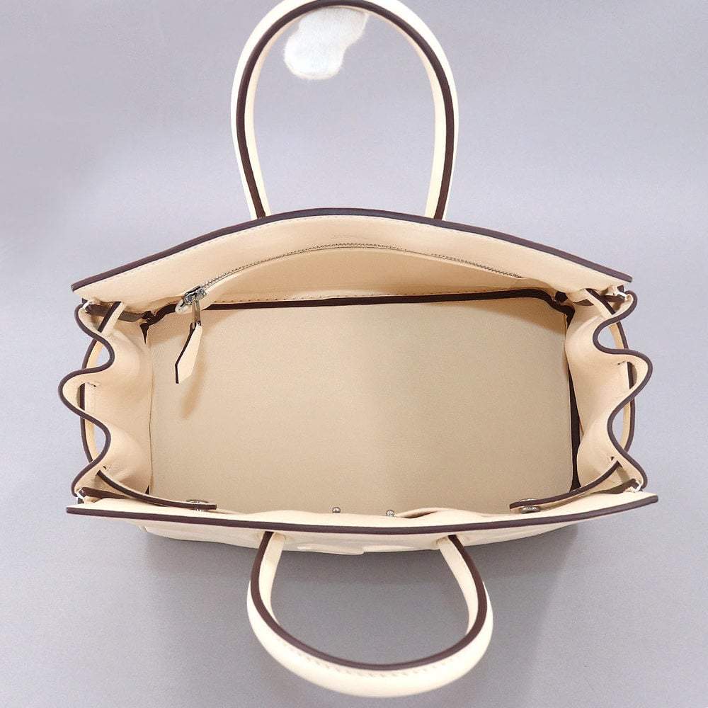 Hermes Birkin 25 Shadow Swift Handbag Gold Silver Metal Fittings Z