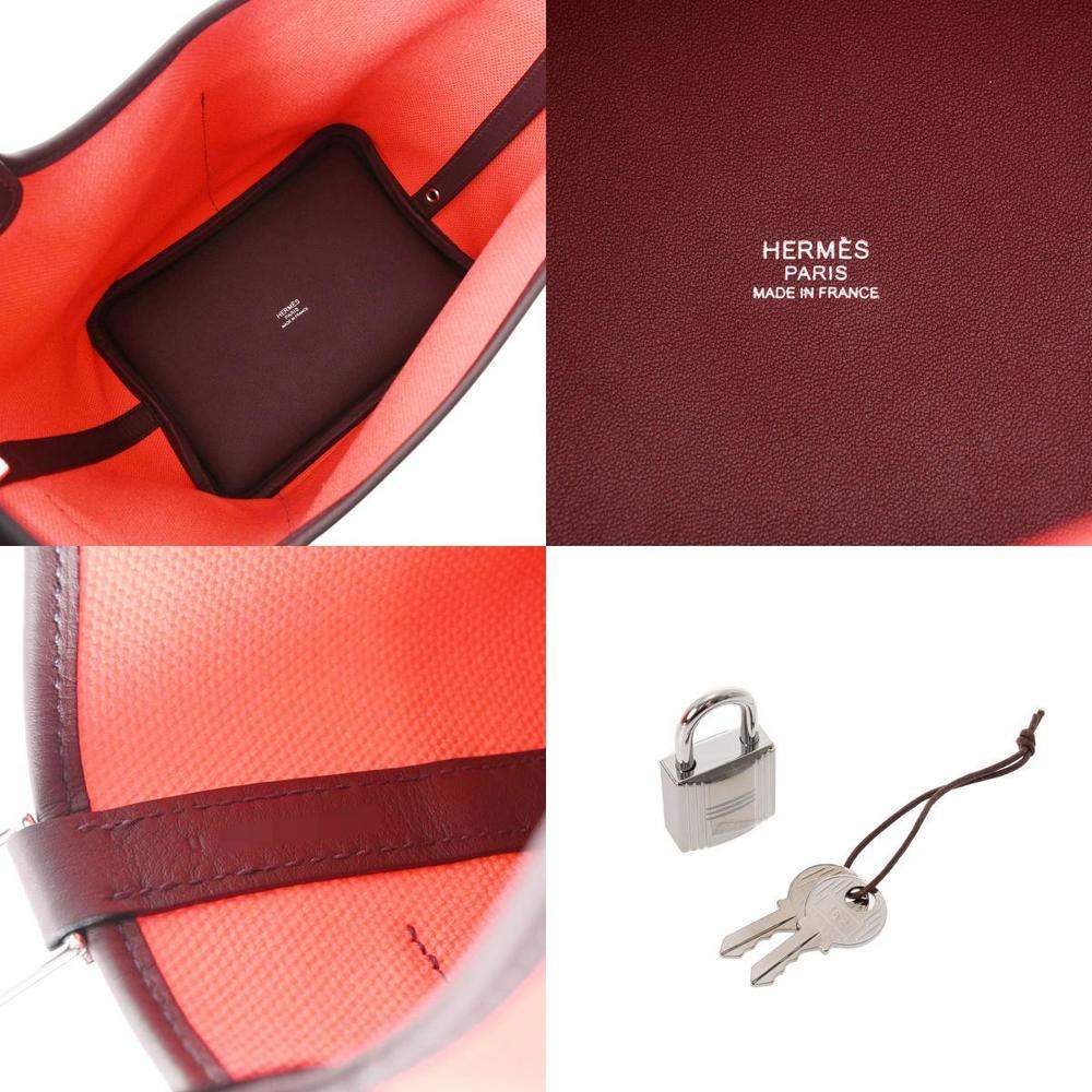 [New unused] 2022 limited edition Hermes Picotin Lock PM Cargo Bicolor Rose  Texas Rouge Serie Toile Canvas Swift Silver metal fittings HERMES PICOTIN