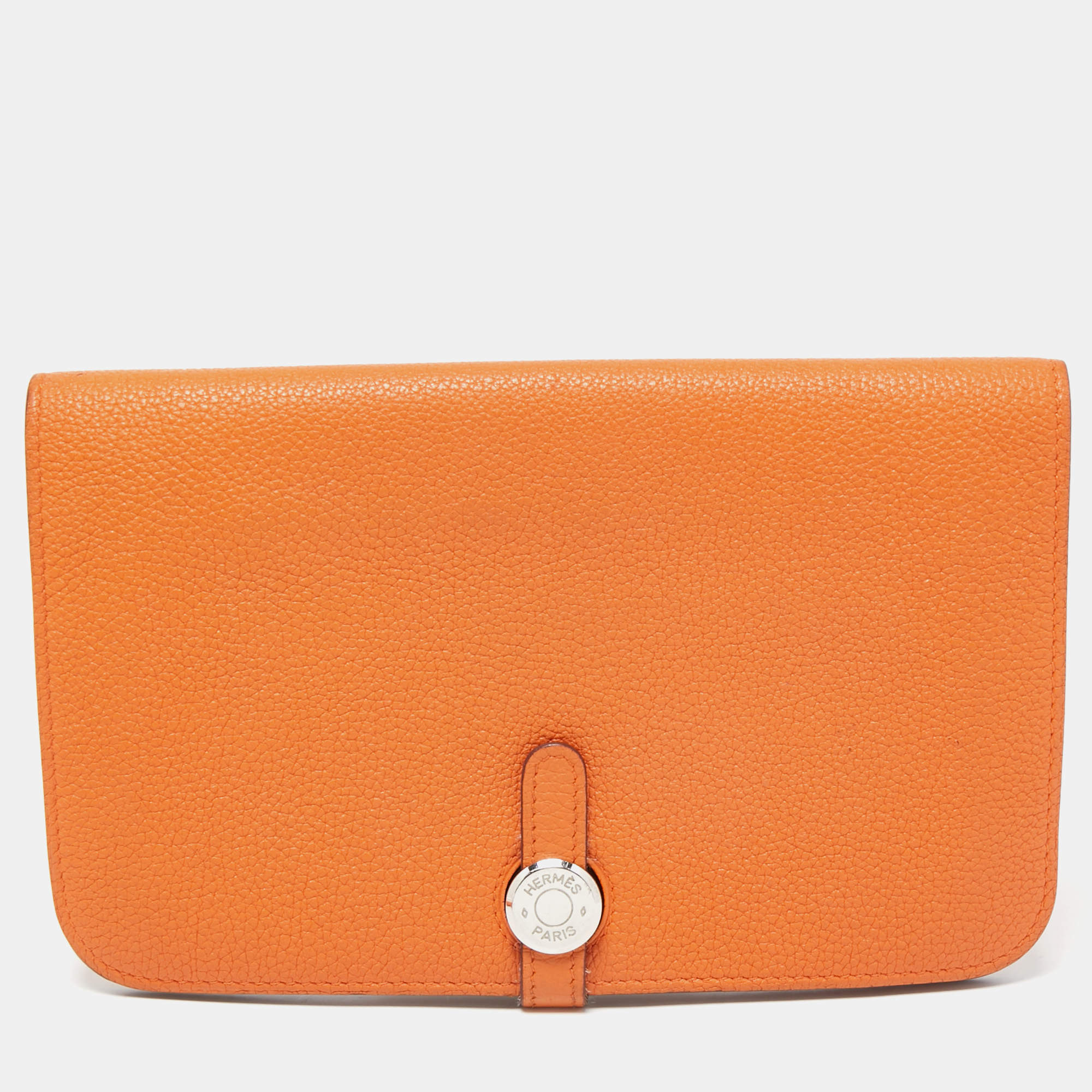 Hermes Orange Dogon Duo Wallet