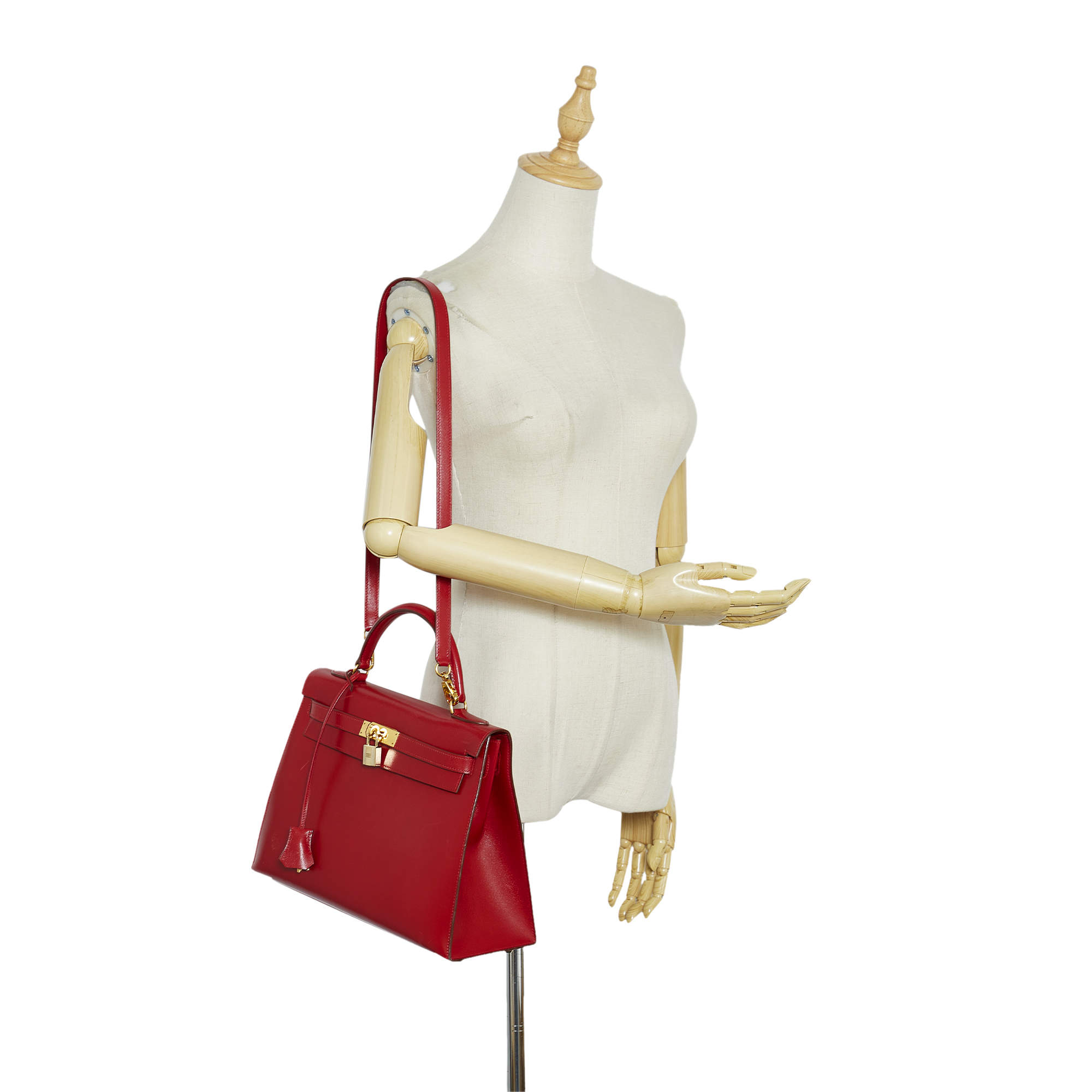 Hermès Hermes Red Box Calf Kelly 32 Leather Pony-style calfskin ref.961662  - Joli Closet