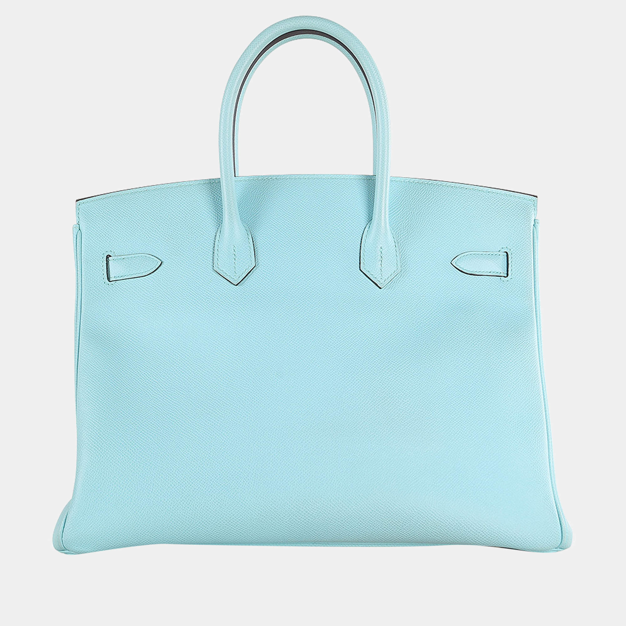 Hermes Epsom Leather 35cm Birkin Handbag Blue Celeste with Gold Hardware -  Luxury In Reach