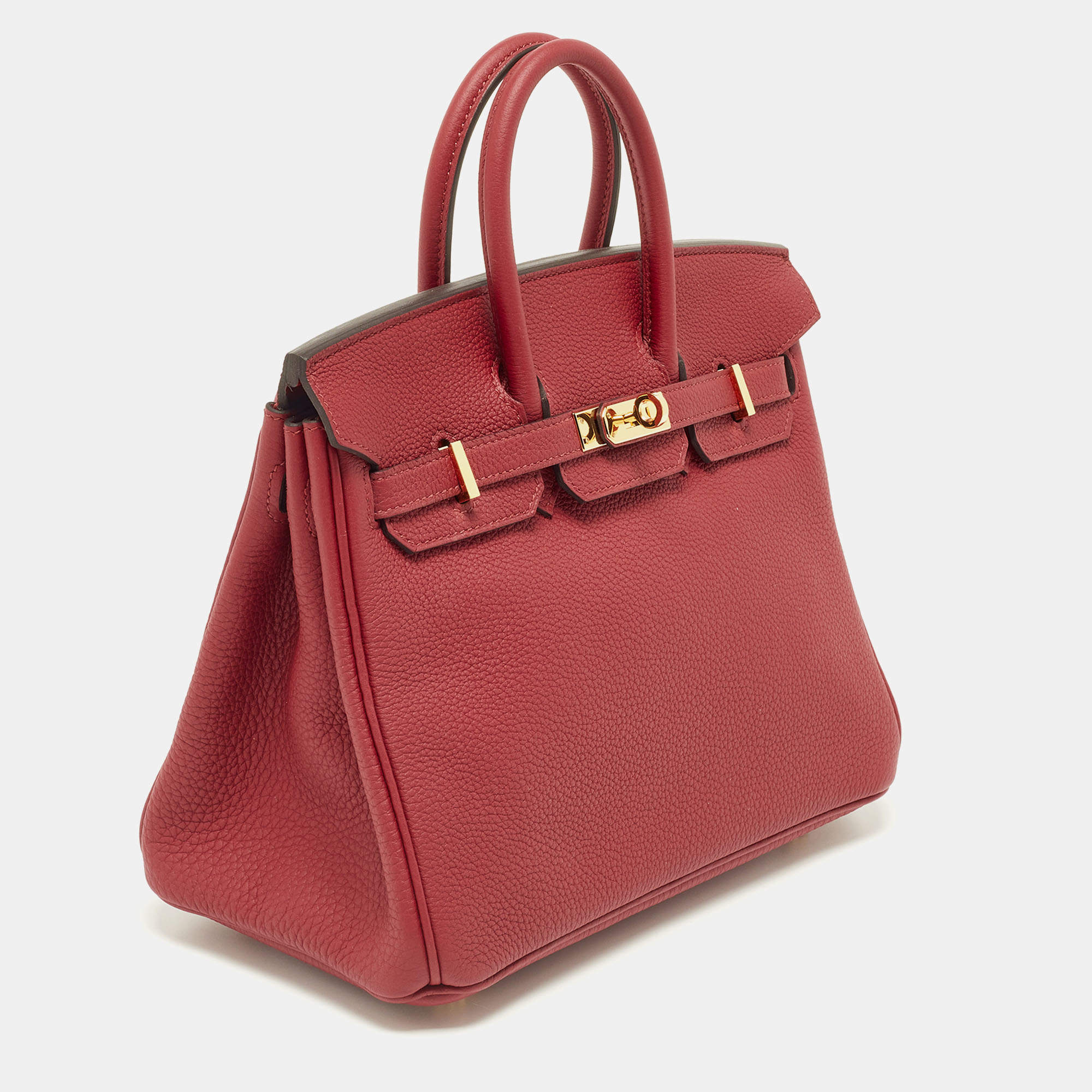 Birkin25 Clemence Grenat PHW - LovedBags