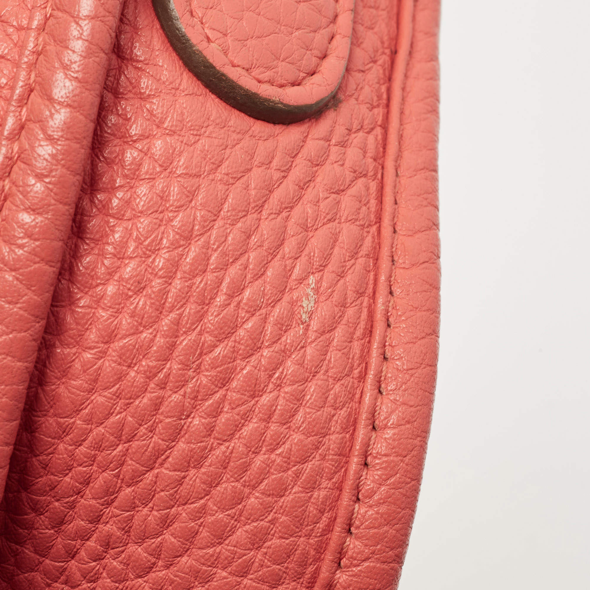 Hermes 16m Rose Jaipur Clemence Leather Evelyne TPM Bag - Yoogi's Closet