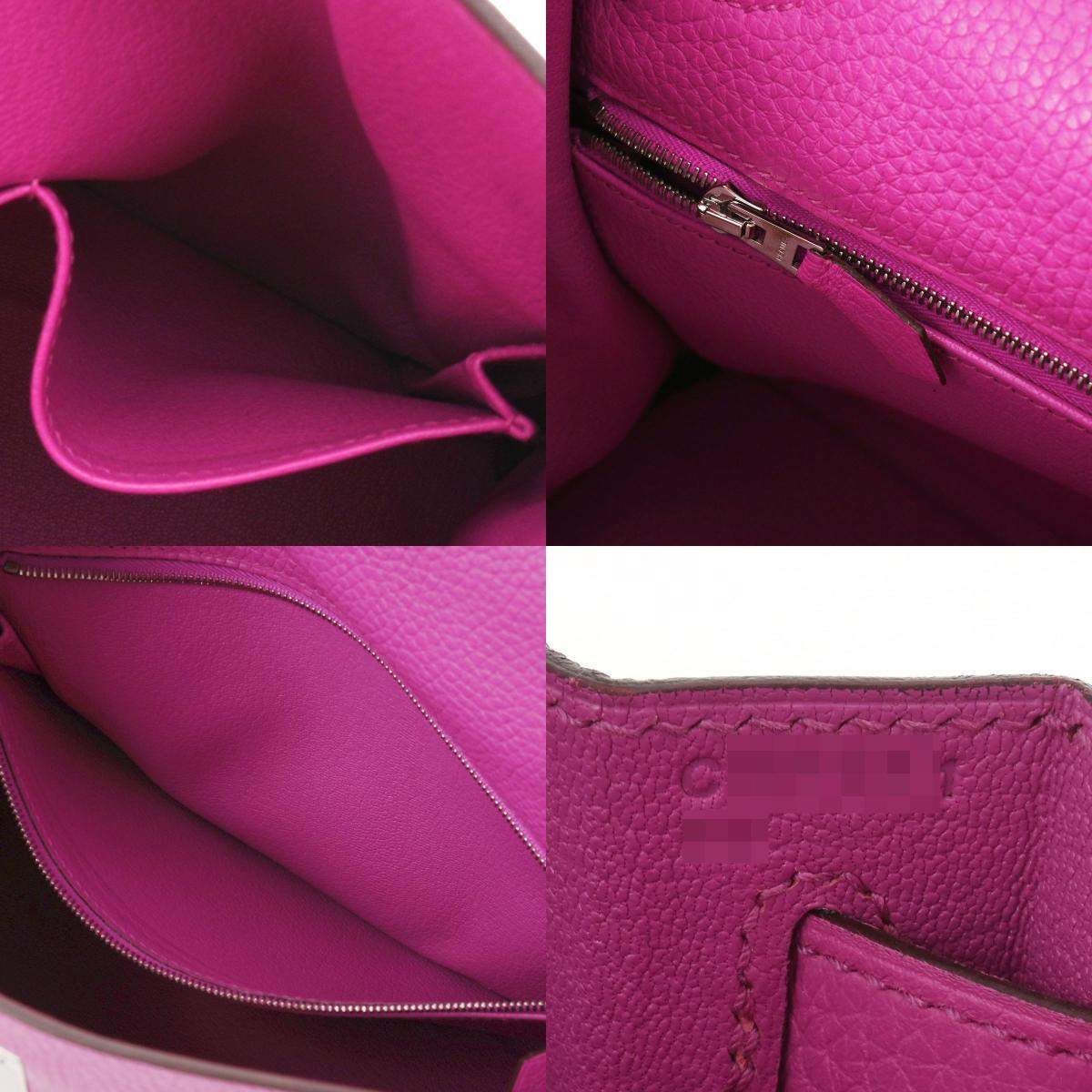 Hermes Kelly Handbag Pink Togo with Palladium Hardware 28 Pink