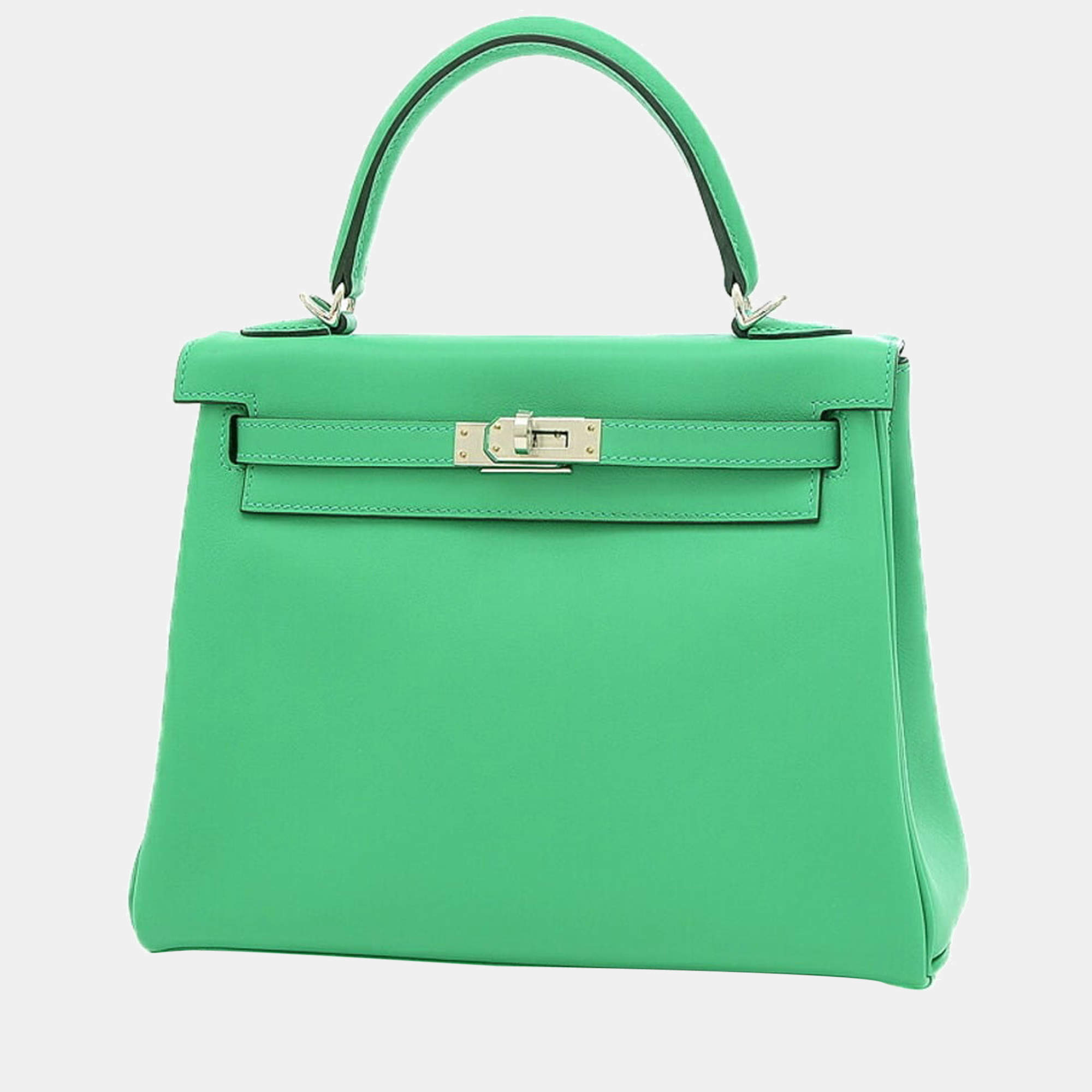 Hermes Birkin 25 Green Leather Handbags  Green leather handbag, Hermes  birkin, Birkin