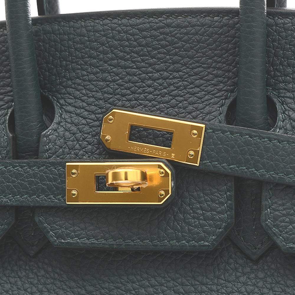 Hermes Birkin 25 Togo Veil Cipre Handbag Gold Hardware U Engraved