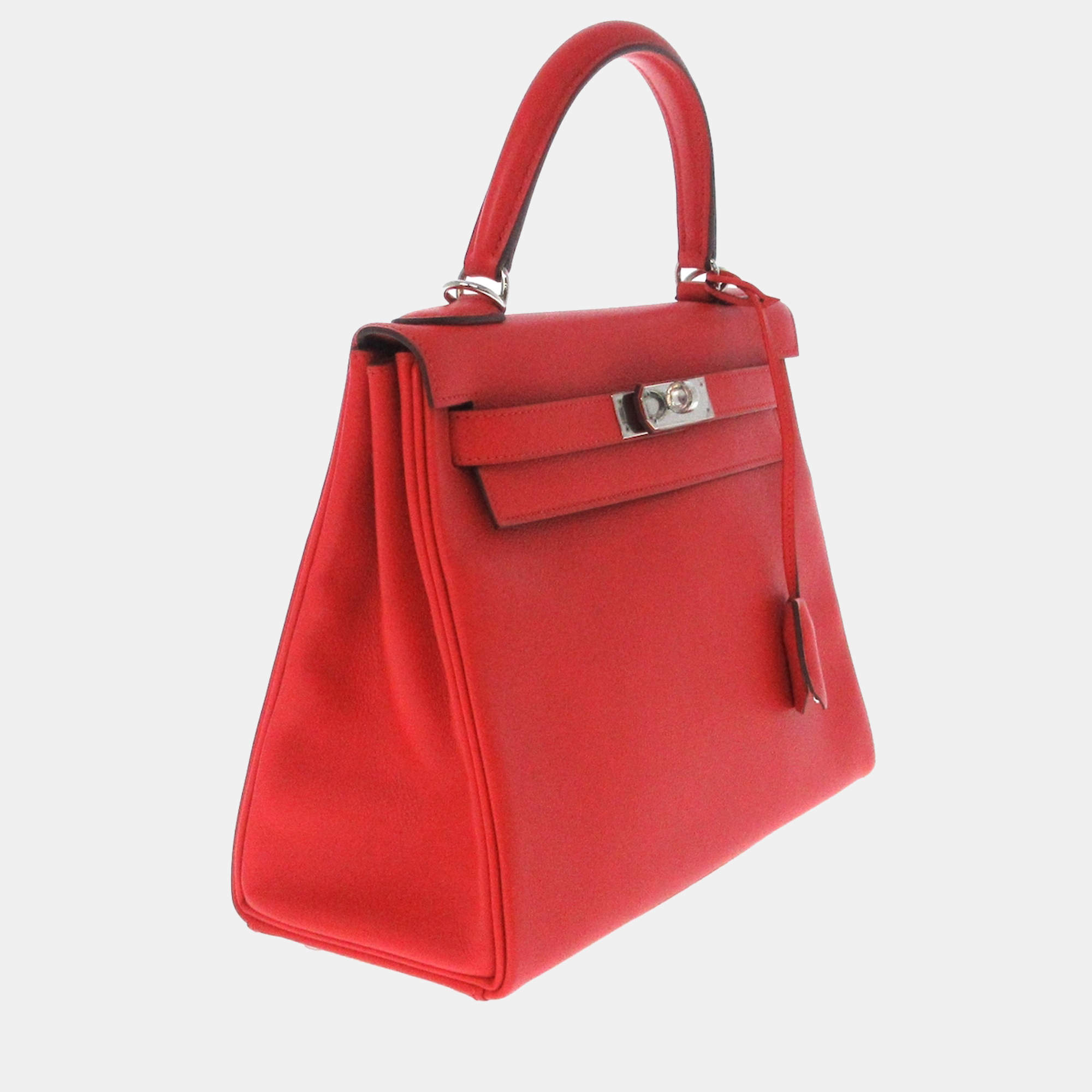 Hermès Kelly 35 Red - Togo Leather Palladium Hardware