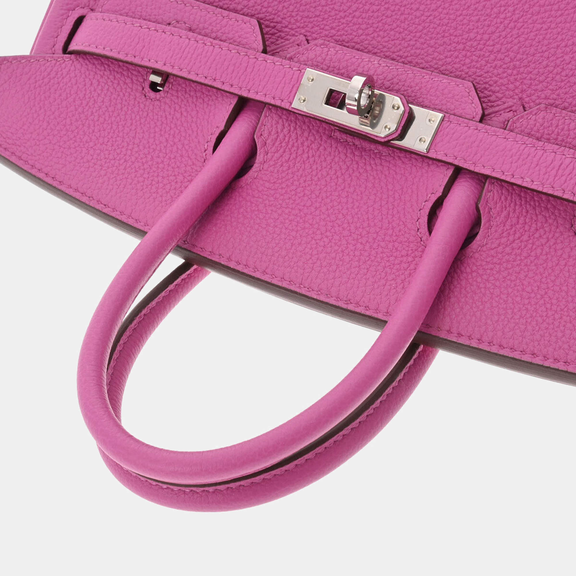 Hermes Pink Togo Leather Palladium Hardware Birkin 25 Bag Hermes