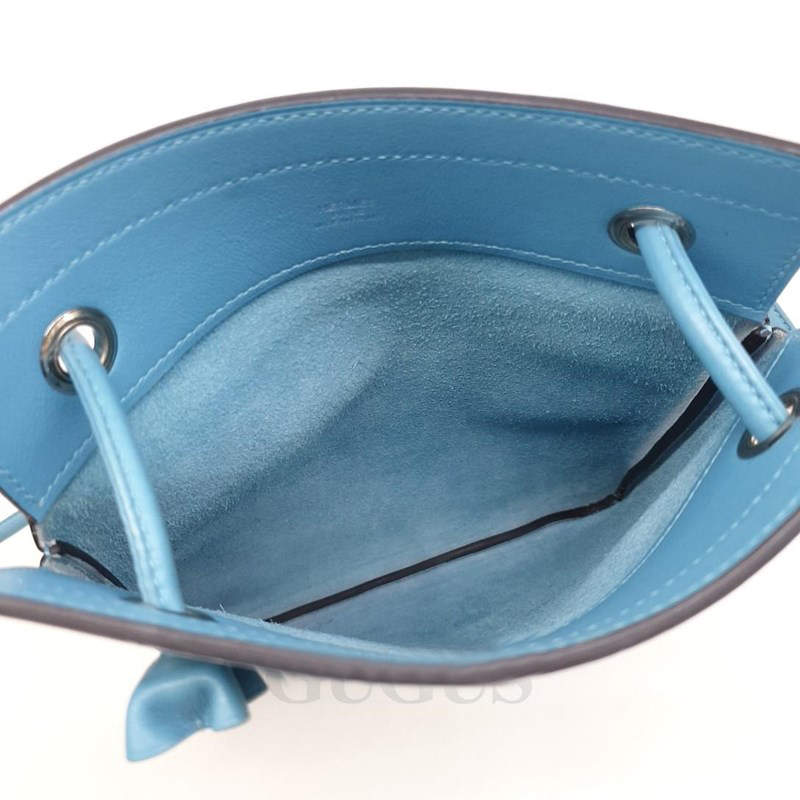 Hermes Blue Swift Leather Aline Mini Shoulder Bag