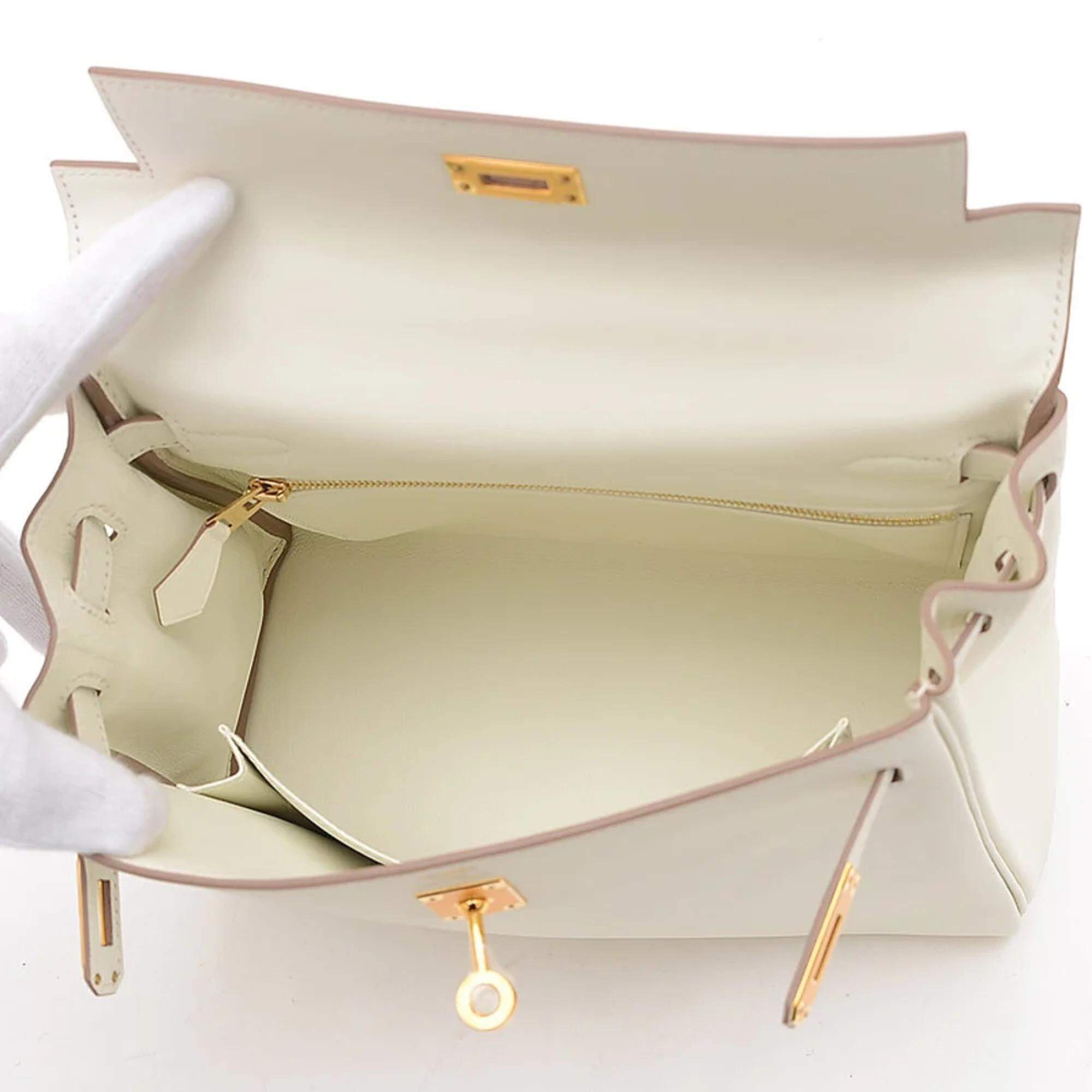 Hermes Kelly 25 Inner sewing handbag Swift mushroom Gold metal fittings B  stamped 2023 Hermes | The Luxury Closet