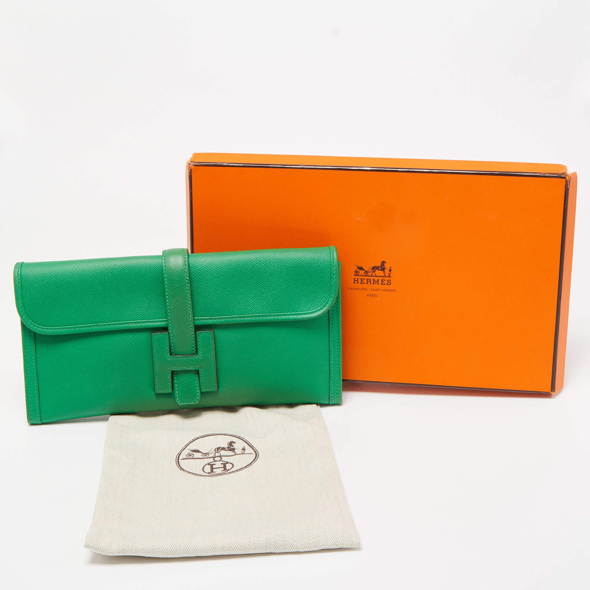 Hermès Epsom In-the-Loop To Go Pouch - Green Clutches, Handbags - HER474933