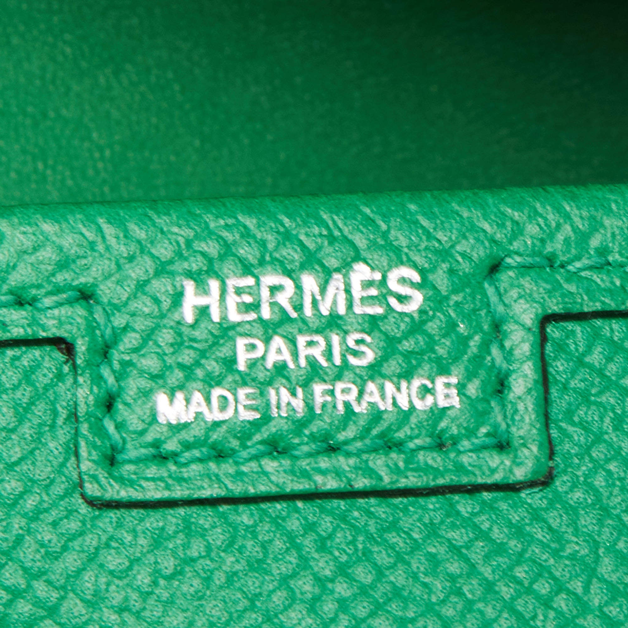Hermes Ebene Barenia Leather & Crinoline Jige MM H Clutch. , Lot #56059