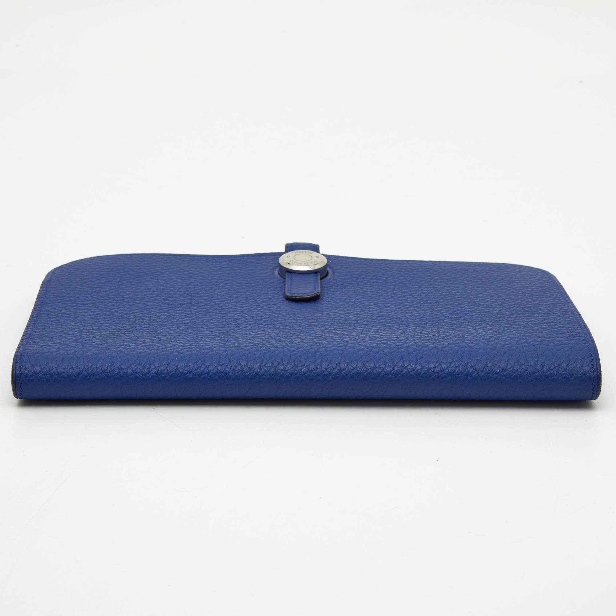 Hermes Dogon Duo Wallet Blue Nuit Evercolor Palladium Hardware – Mightychic