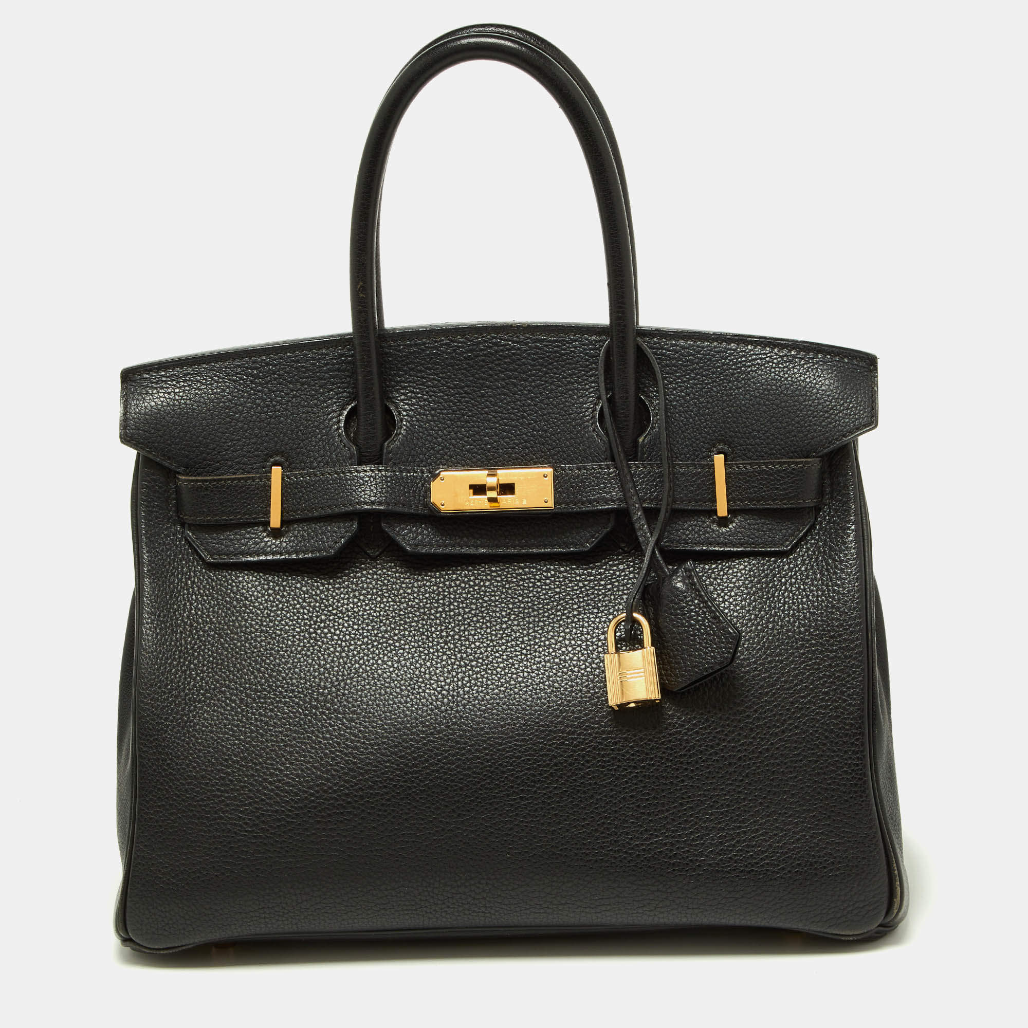 Hermès Black Togo Leather Gold Finish Birkin 30 Bag