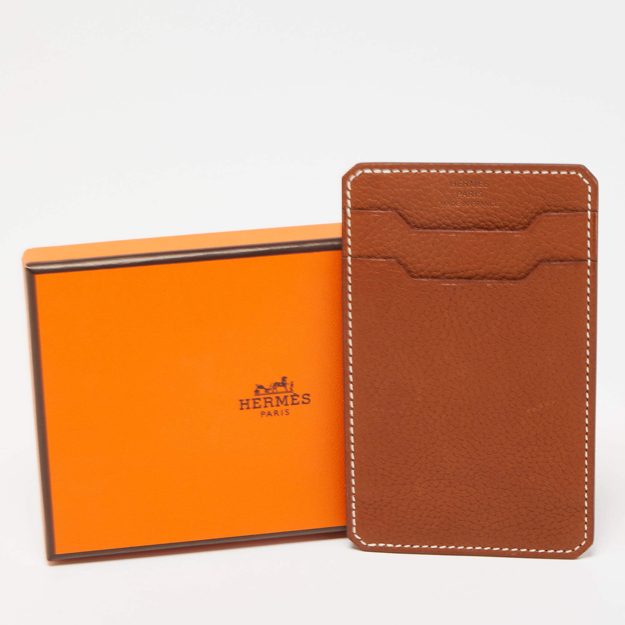 Hermes City 3CC Card Holder Vert Amande Evercolor Leather