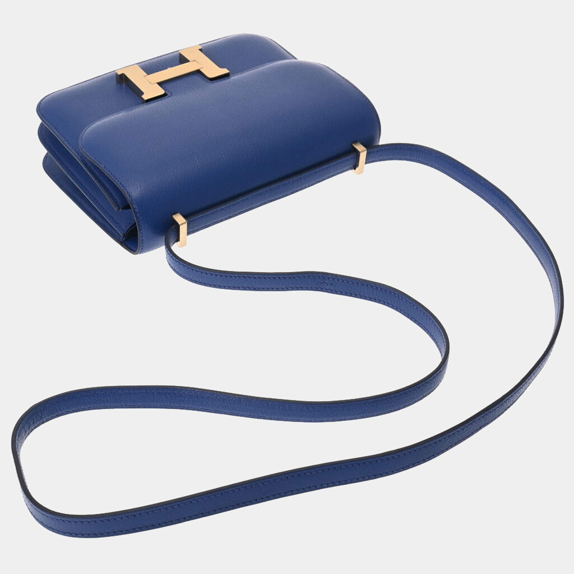 Hermès 2023 Swift Mini Constance 18 - Blue Crossbody Bags, Handbags -  HER543996