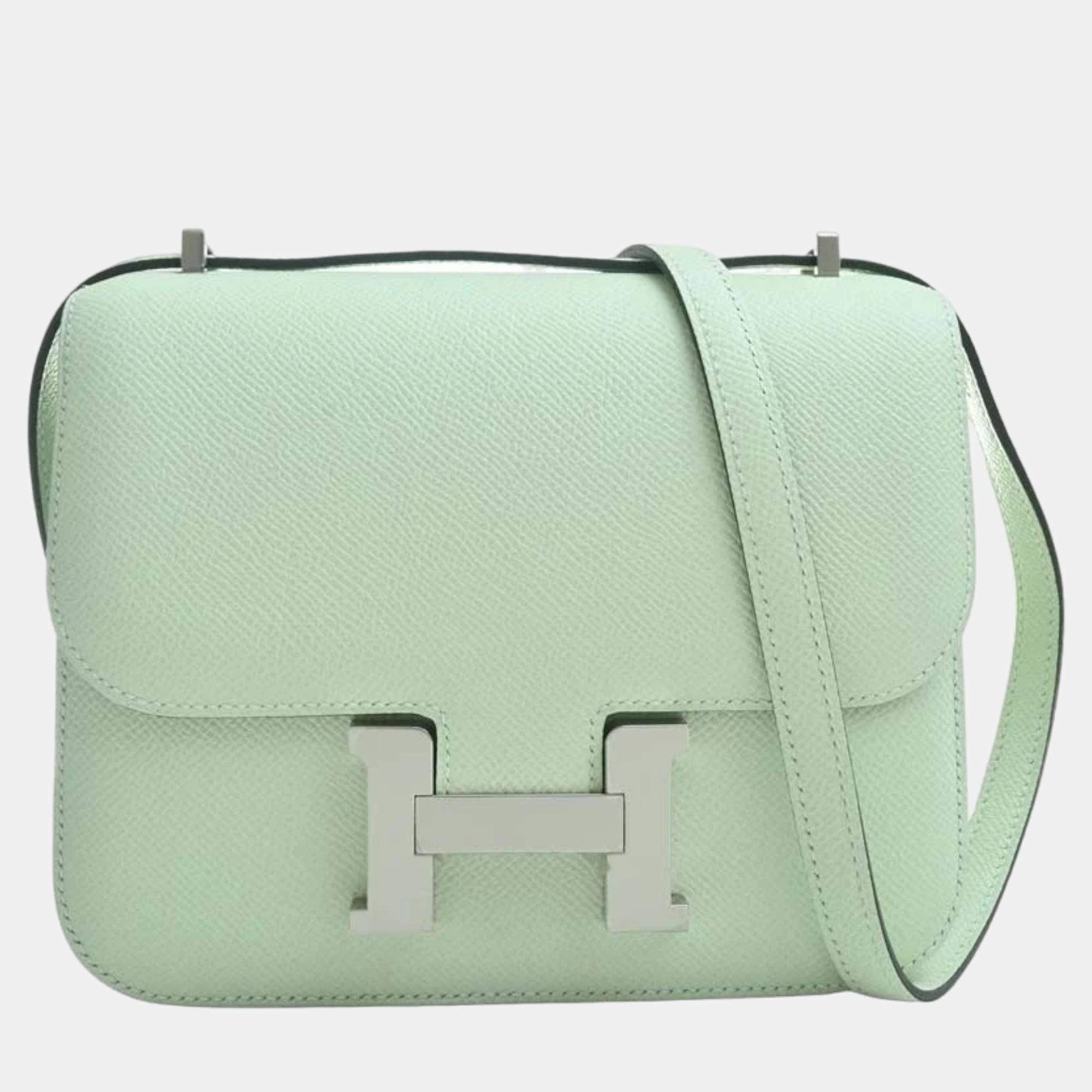 HERMES Vaux Epson Constance 3 Shoulder Bag 083905CK Green Ladies