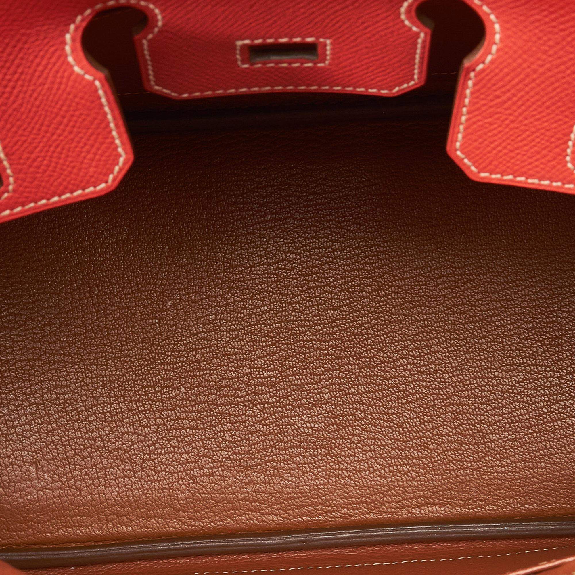 Hermes Red 2012 Epsom Birkin Retourne 25