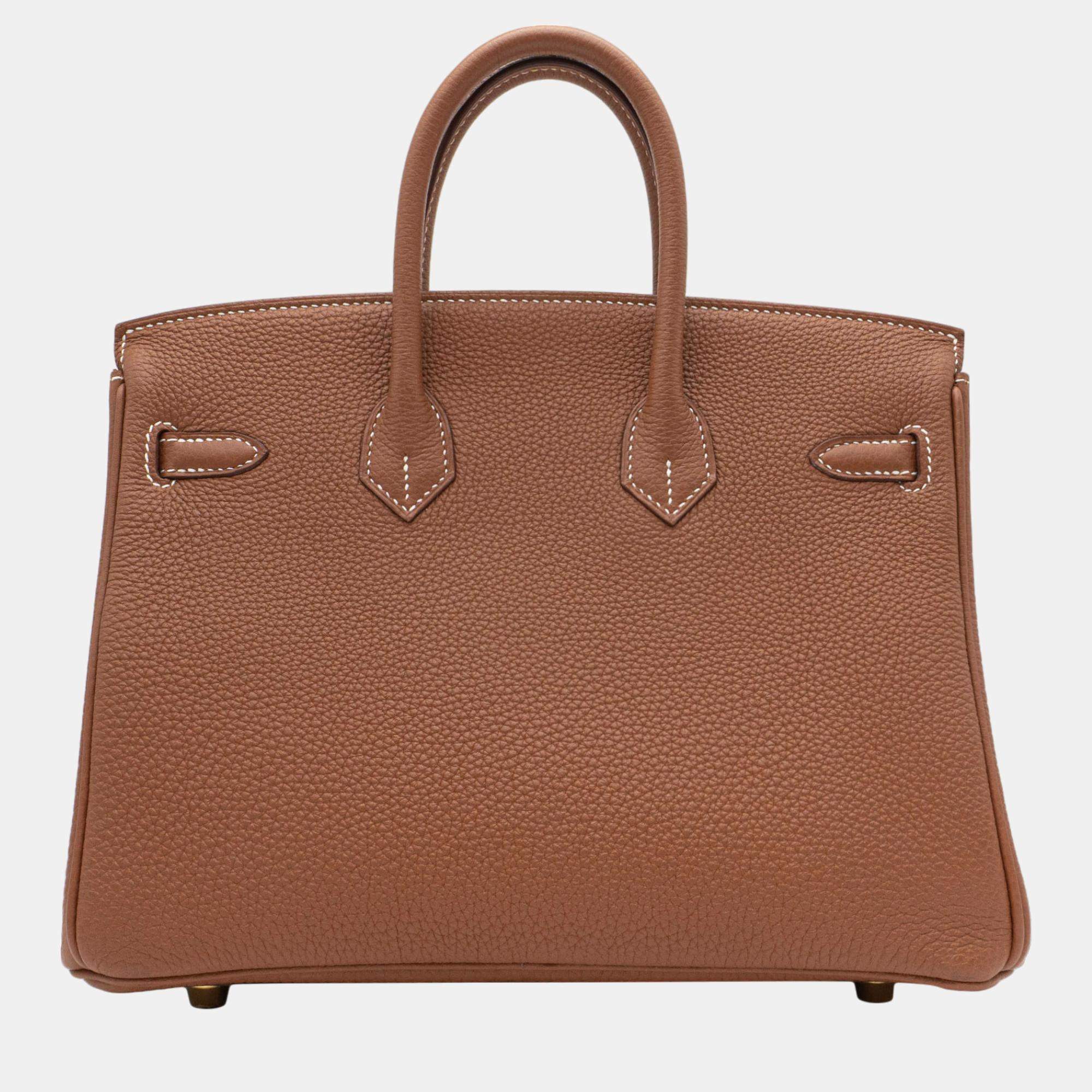 Hermes birkin discount 25 gold togo