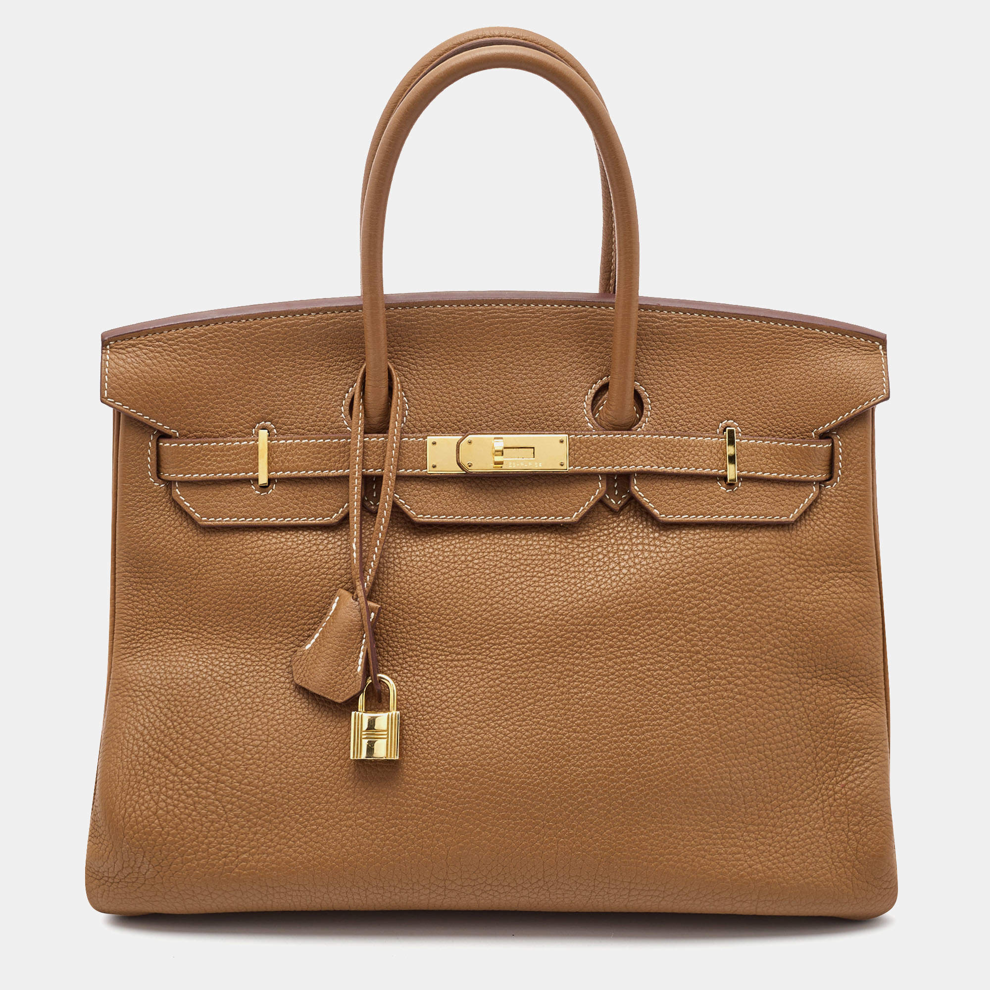 Hermes Gold Togo Leather Gold Finish Birkin 35 Bag