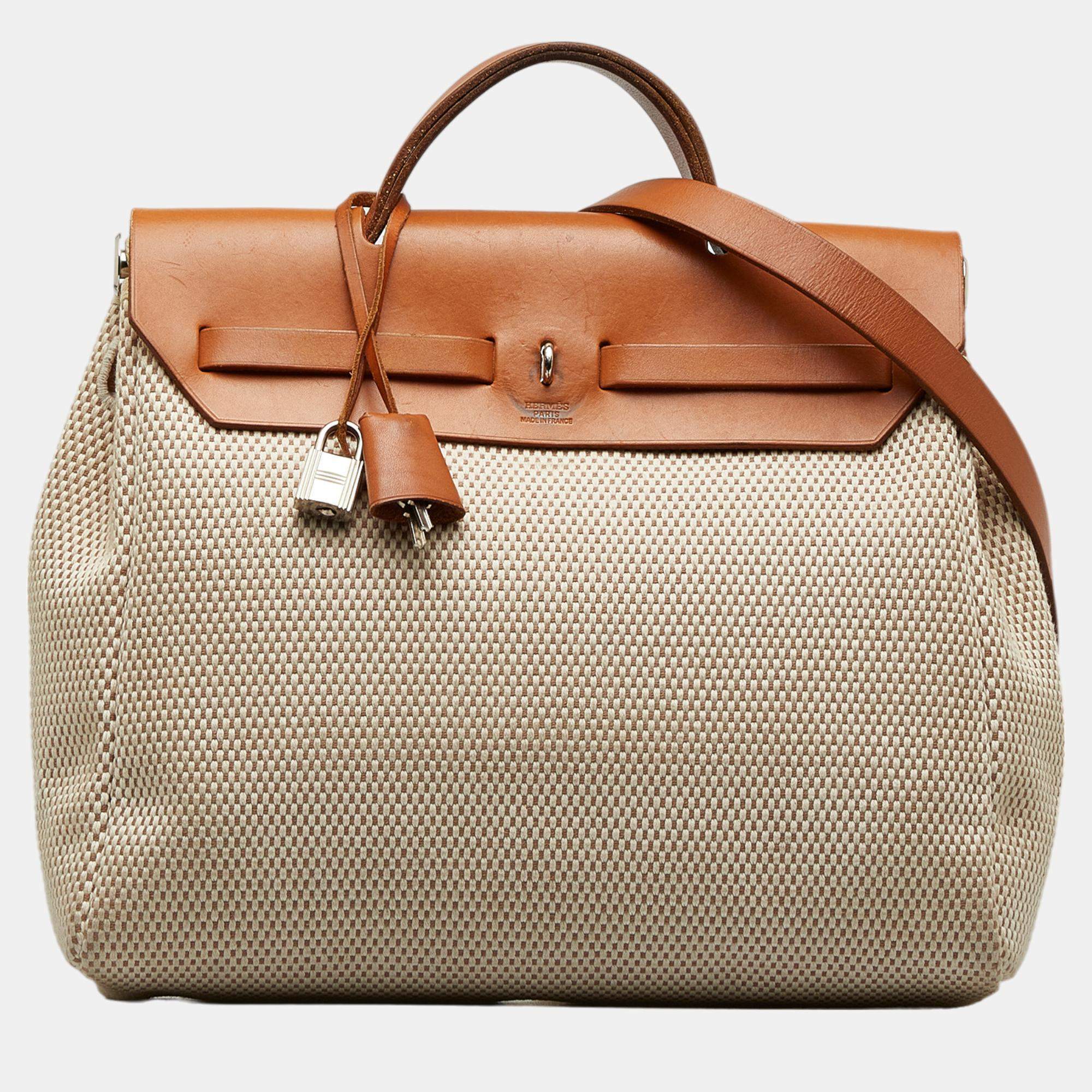 Hermes Beige/Brown Herbag