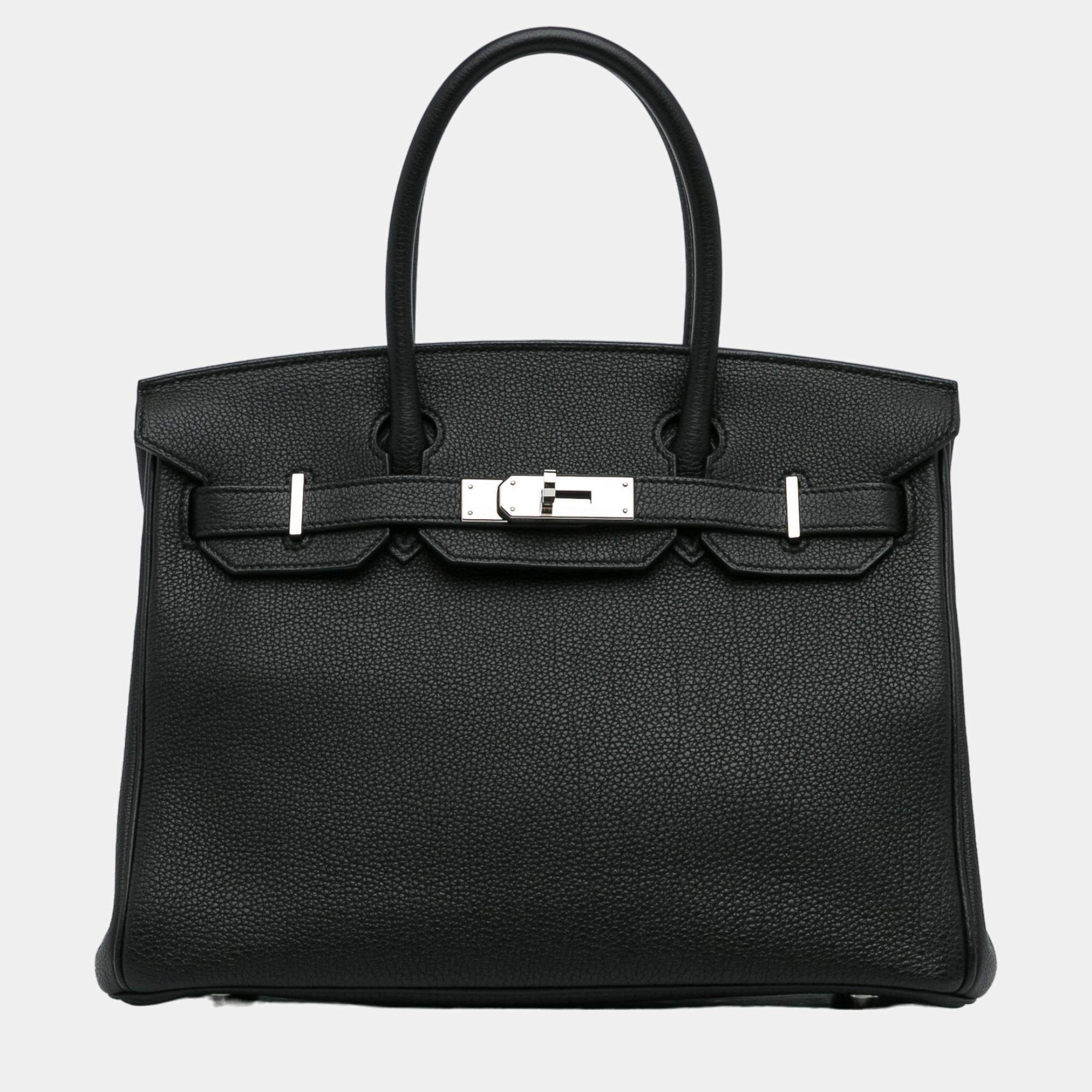 Pre Owned Hermes Black Togo Birkin 30