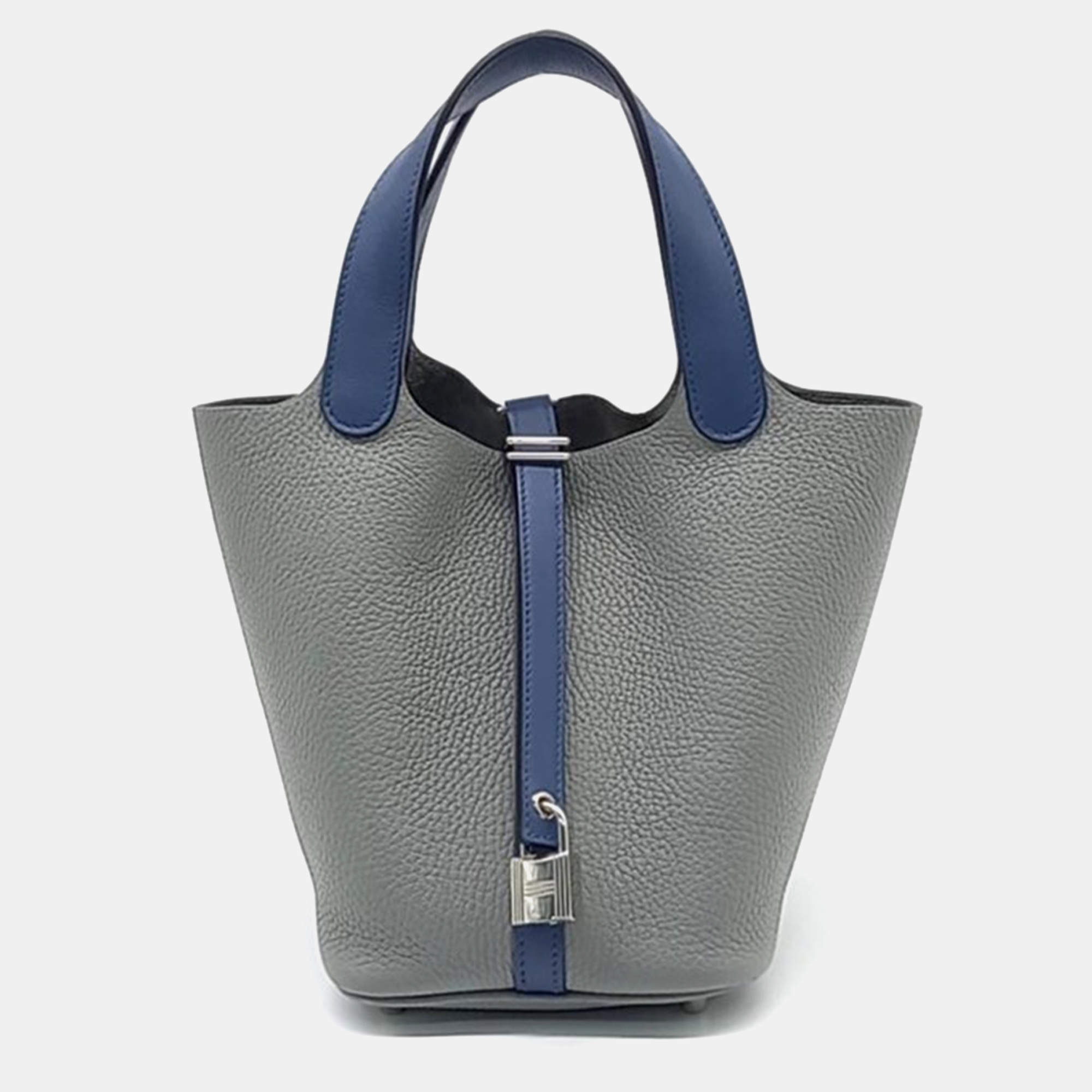 Hermes Two Tone Clemence Leather Picotin Lock 18 Tote Bag Hermes | The ...