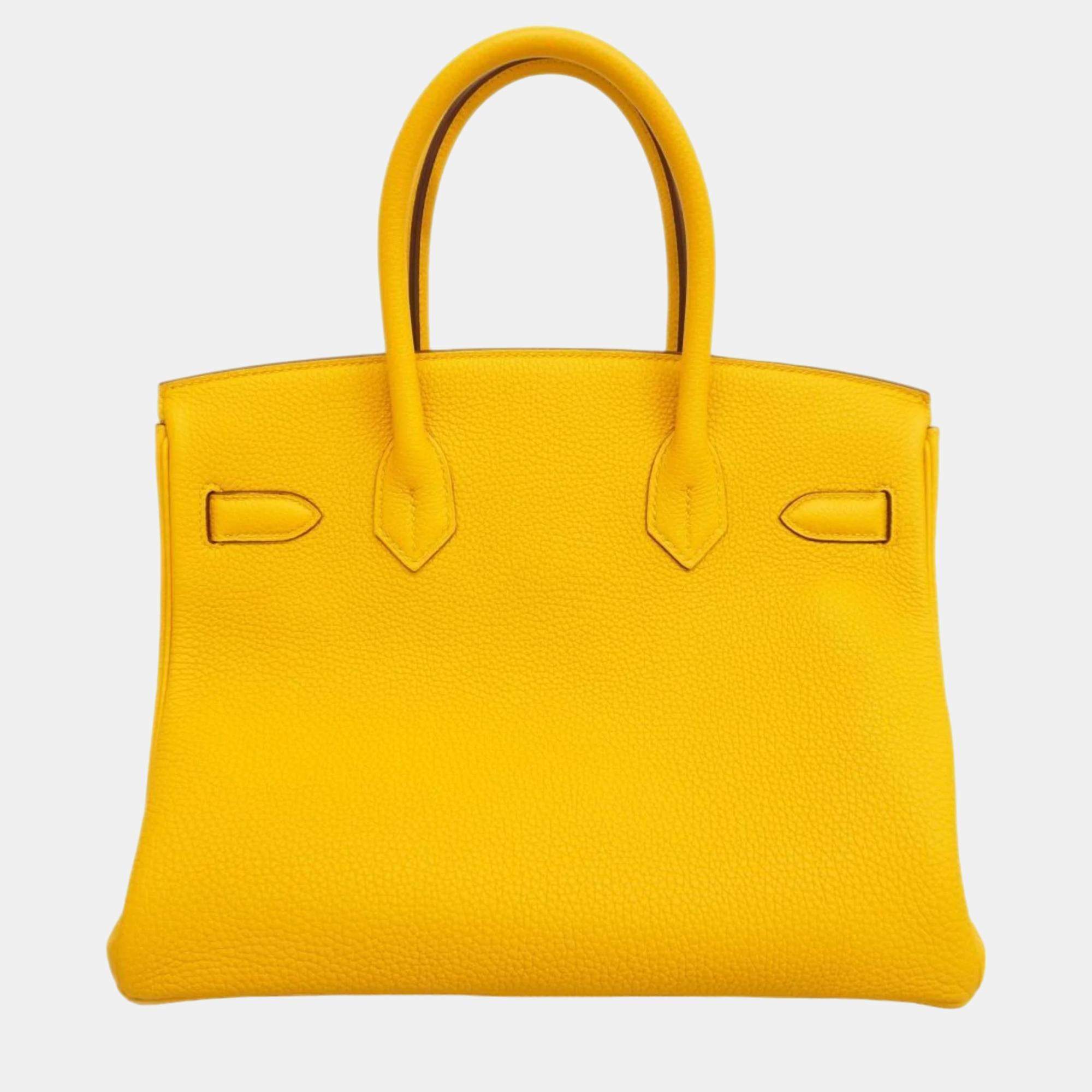 Hermes yellow bag hotsell