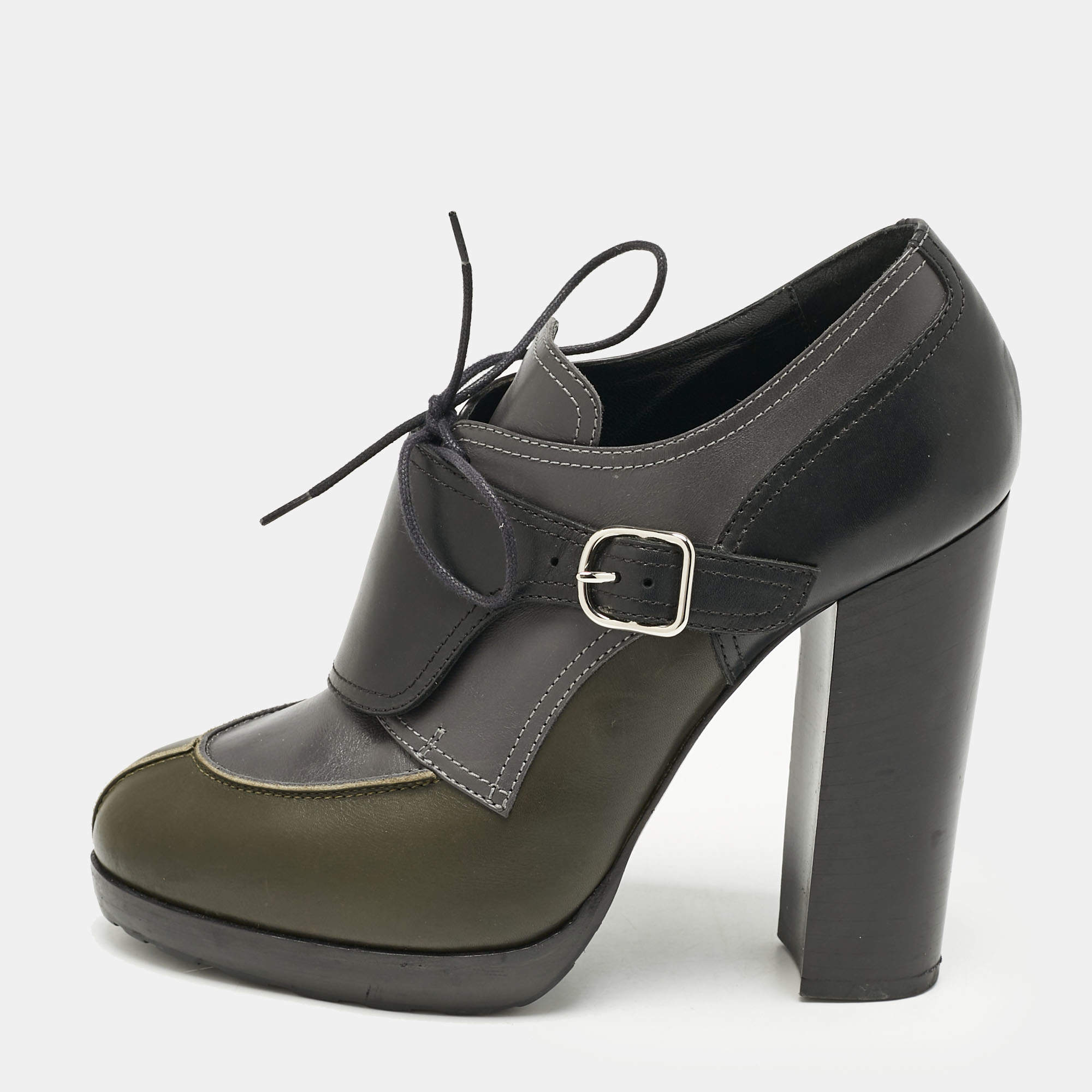 Hermes Multicolor Leather Harnais Booties Size 38.5