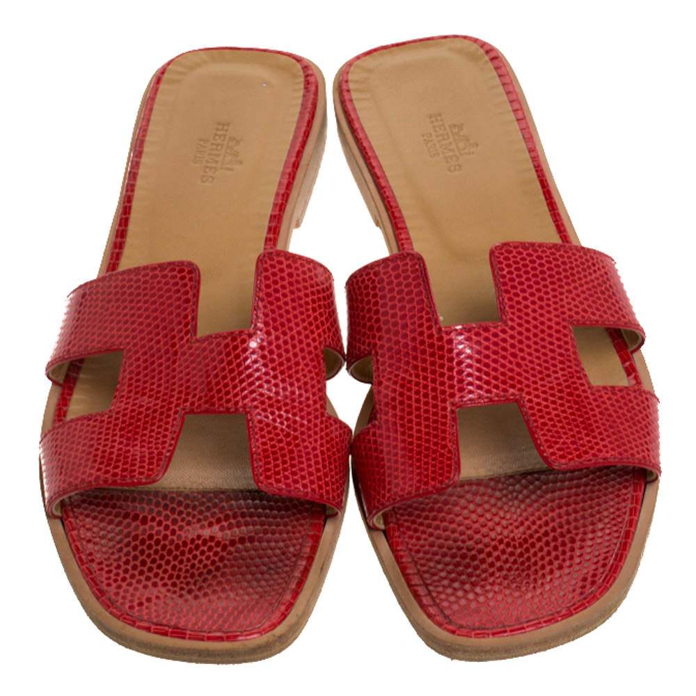 red hermes slides