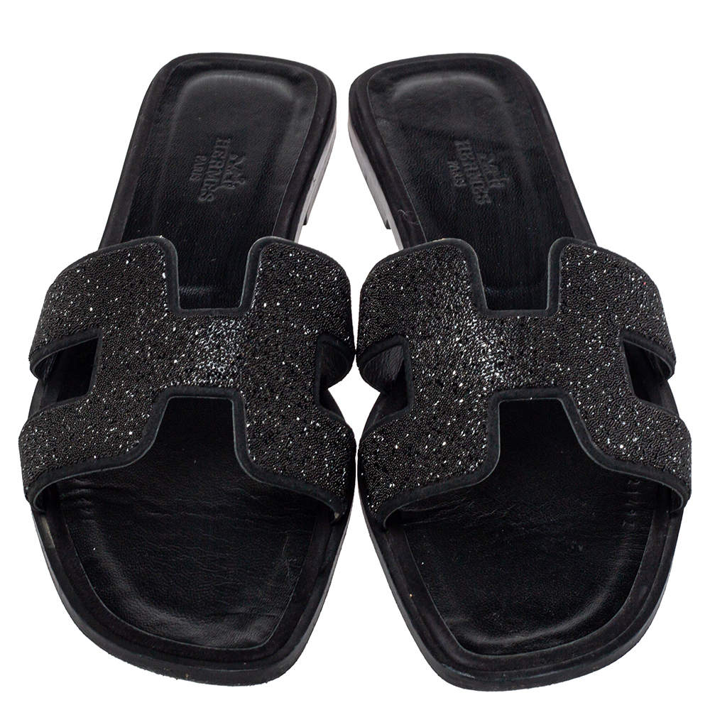 hermes sandals sparkle