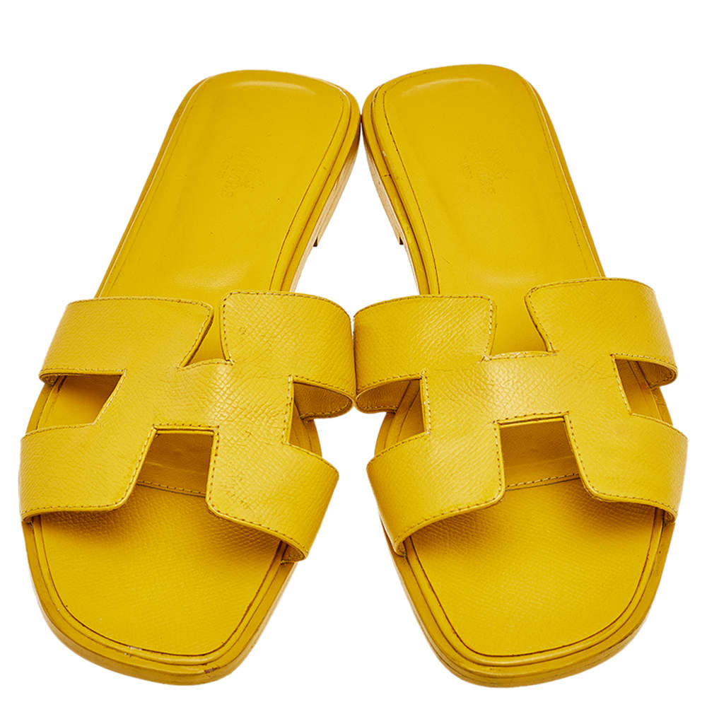 Yellow hermes discount slides