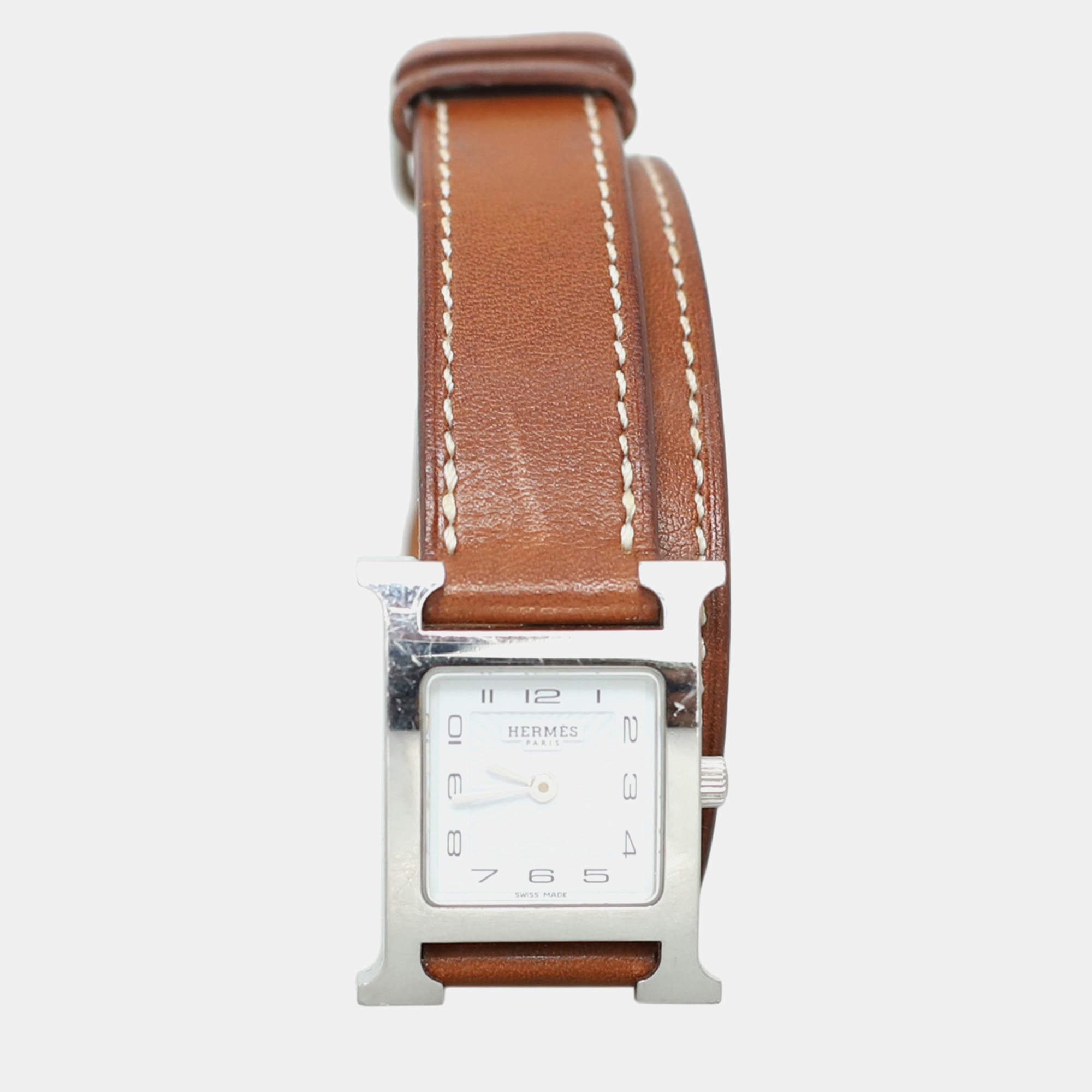 Pre Owned Hermes Heure H Watch, Small Model Women's Watch Quartz  23 mm