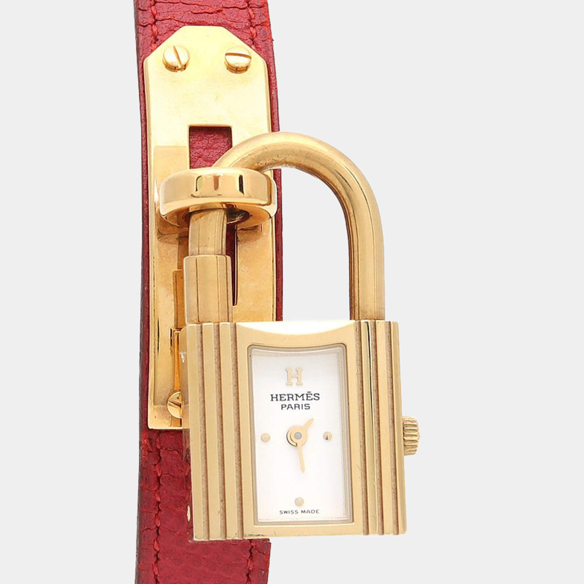 مملوكة مسبقًا ساعة يد نسائية هيرمس كيلي كوارتز ستانلس ستيل 20 مم