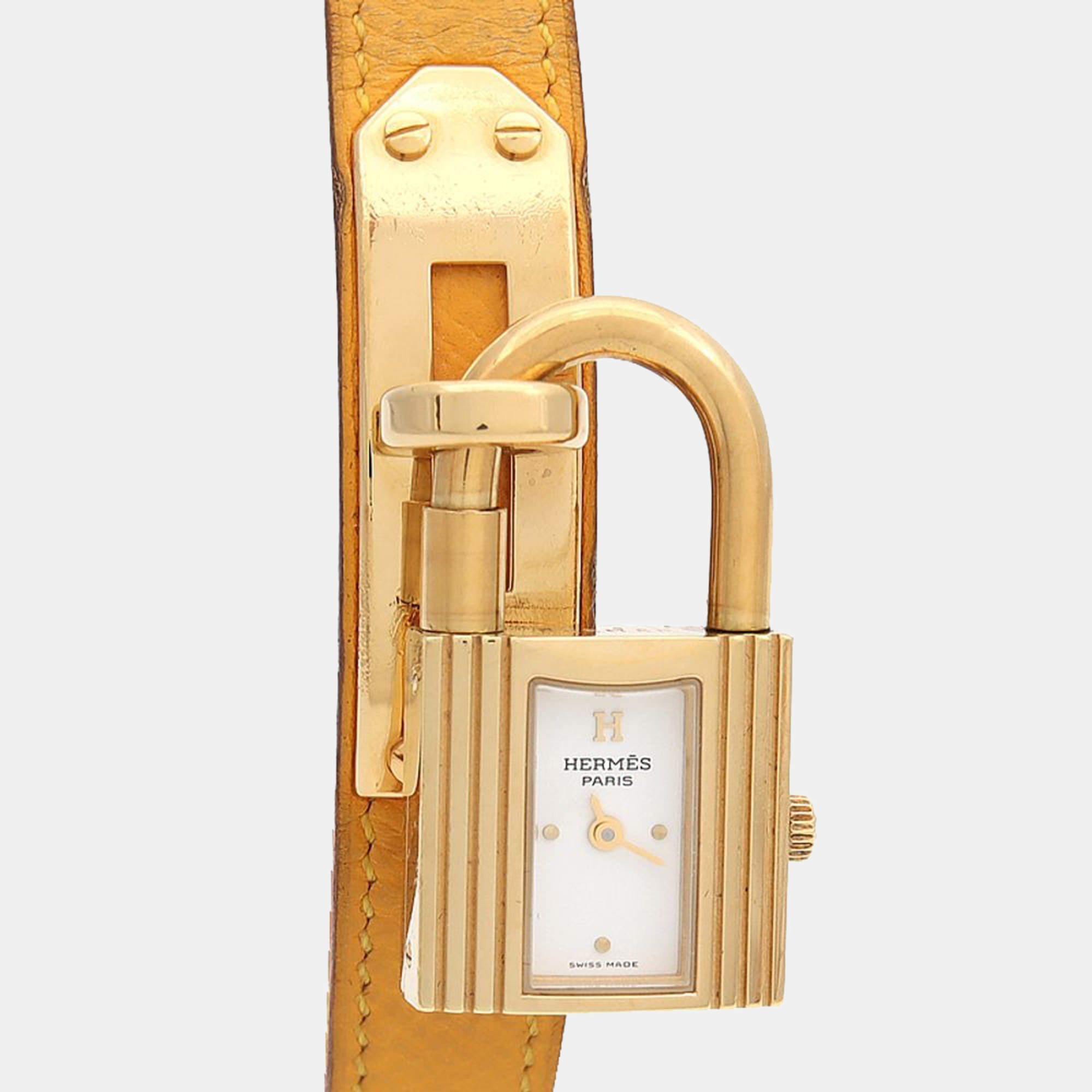 مملوكة مسبقًا Hermes Kelly Quartz Stainless Steel Women's Wristwatch 20 mm