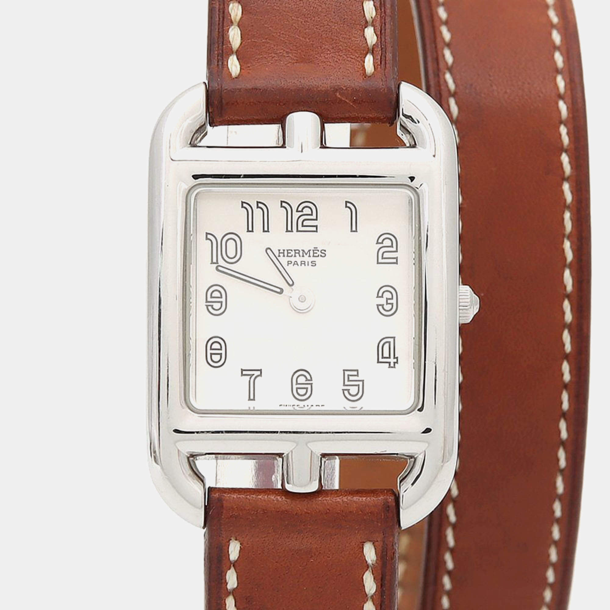Pre Owned Hermes Cape Cod CC1.210 Quartz Stainless Steel Women's Wristwatch 23 mm