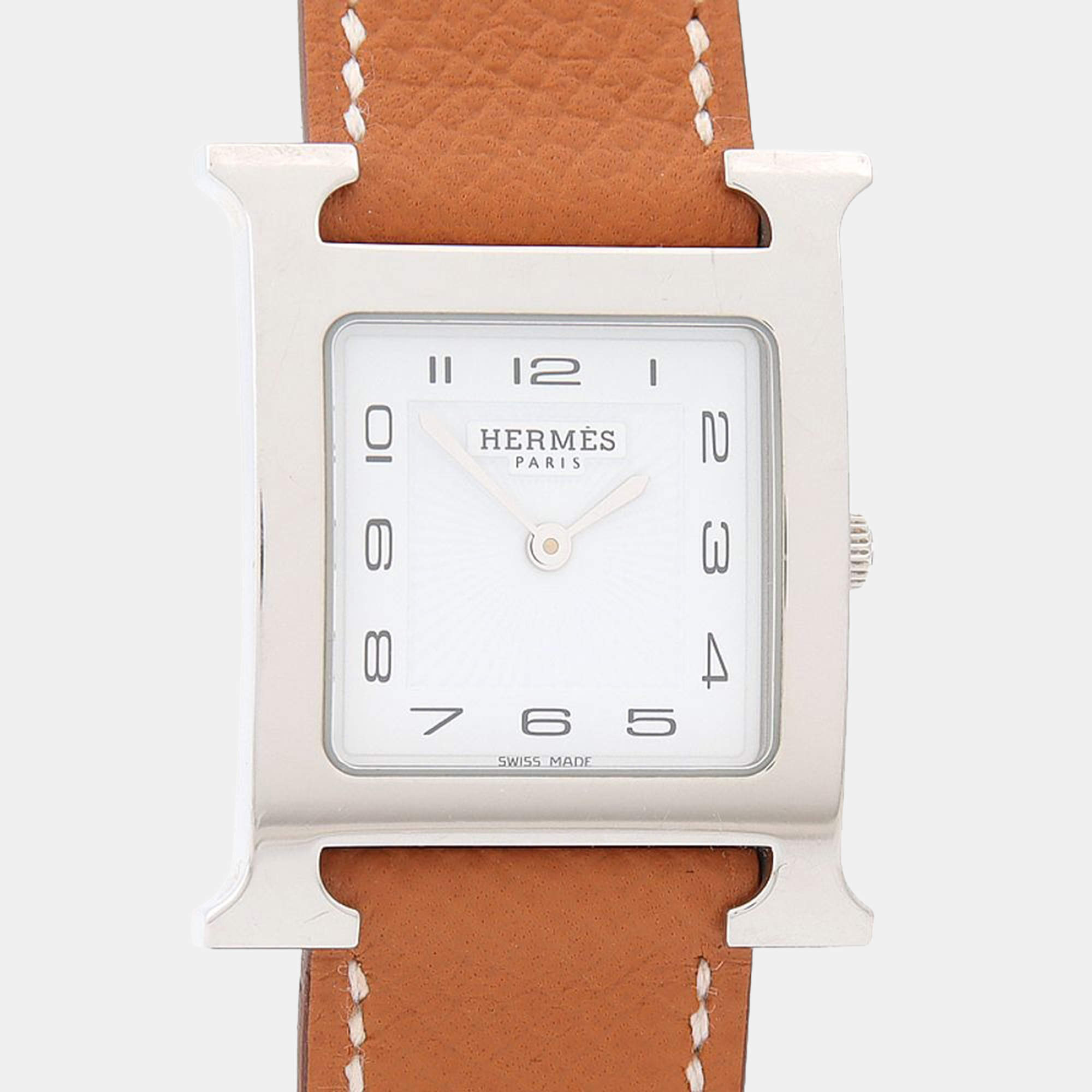 Pre Owned Hermes Heure H HH1.510e Quartz Stainless Steel Men's Wristwatch 26.5 mm