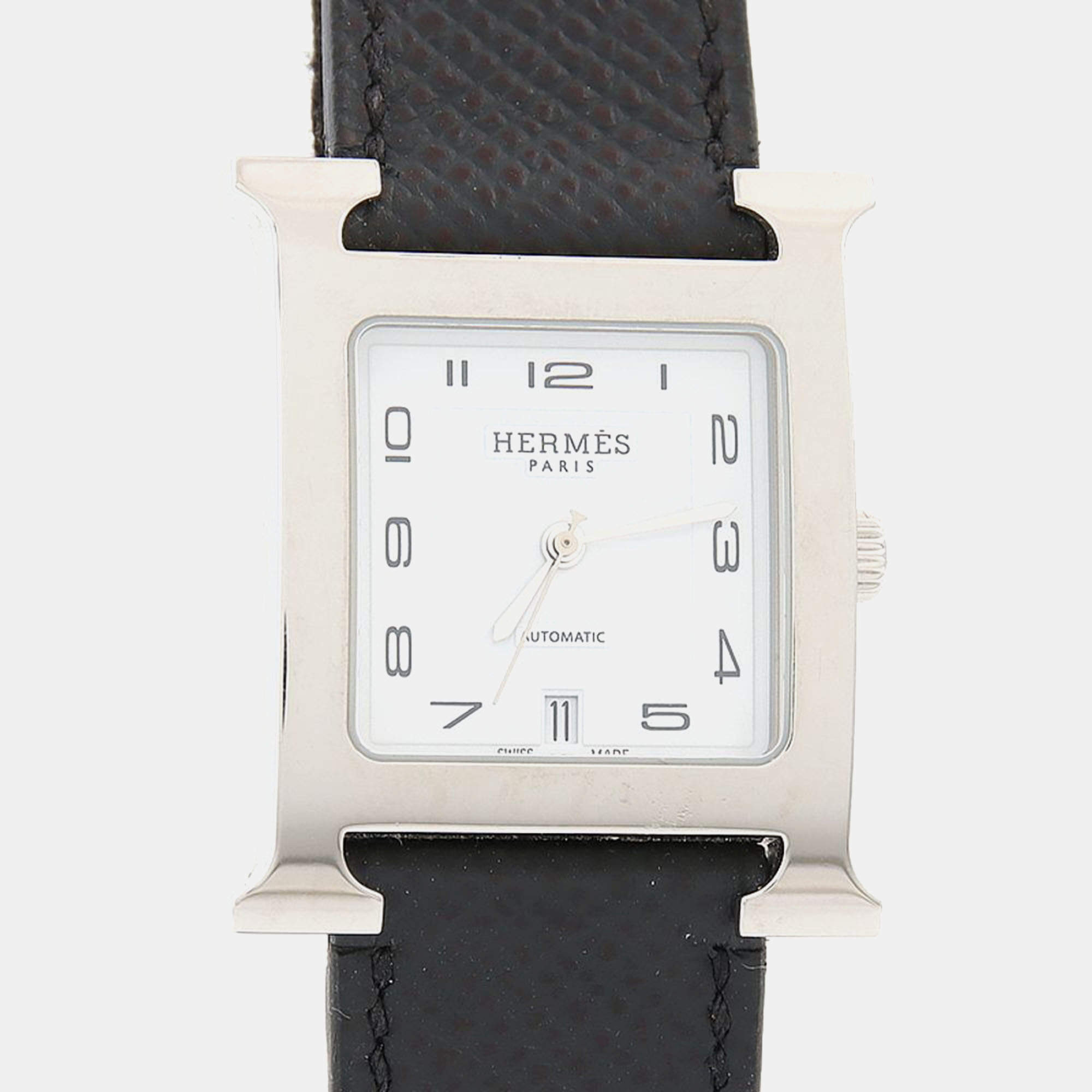 Pre Owned Hermes Heure H HH2.510 Automatic Stainless Steel Womens Wristwatch 26.5 mm