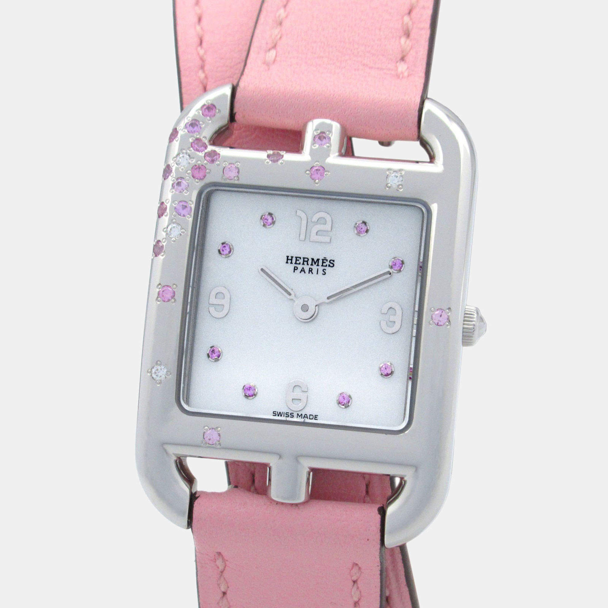 Pre Owned Hermes Cape Cod CC1.233 Quartz White Stainless Steel  Women's Wristwatch 23 mm